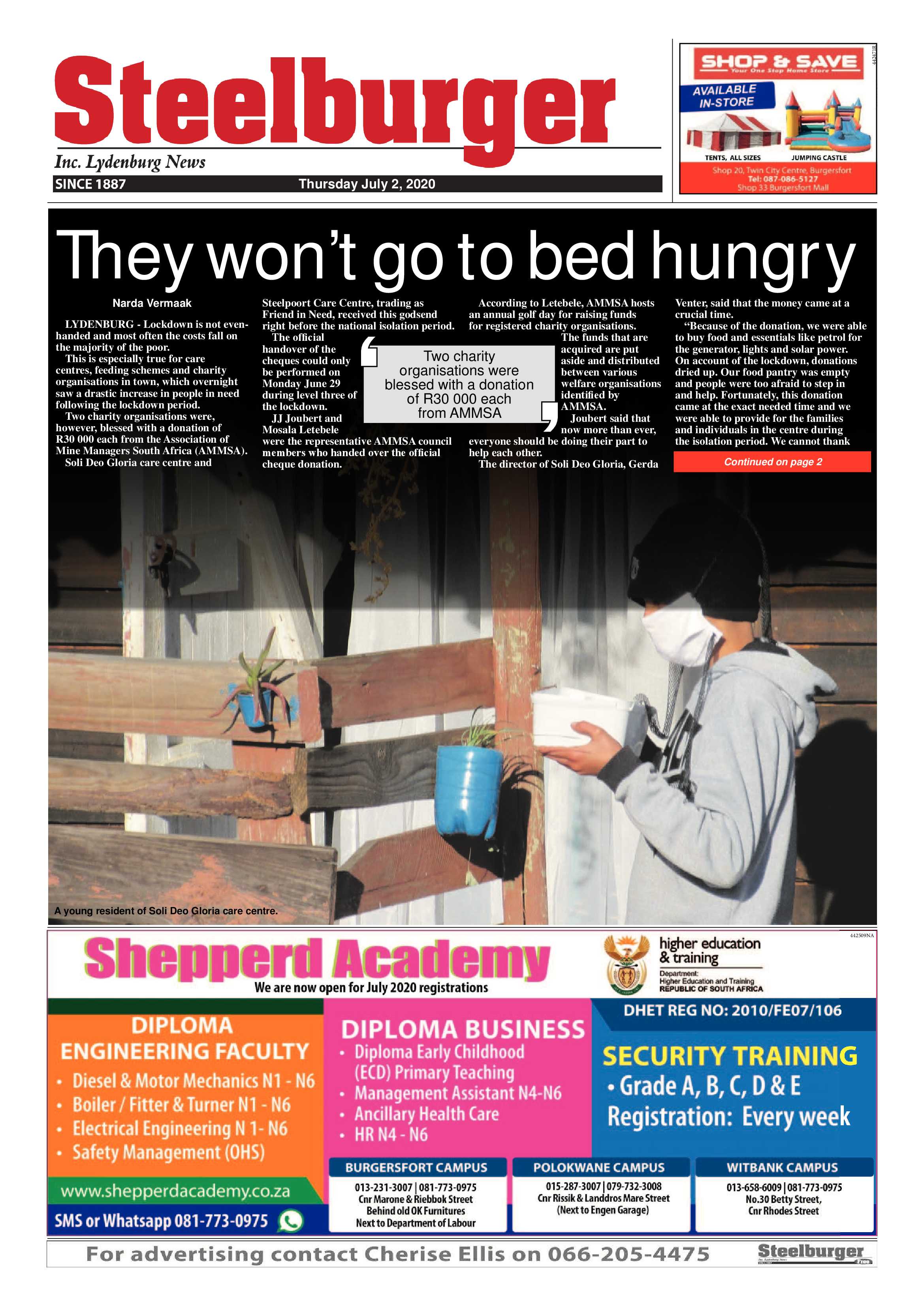 Steelburger News 2 July 2020 page 1