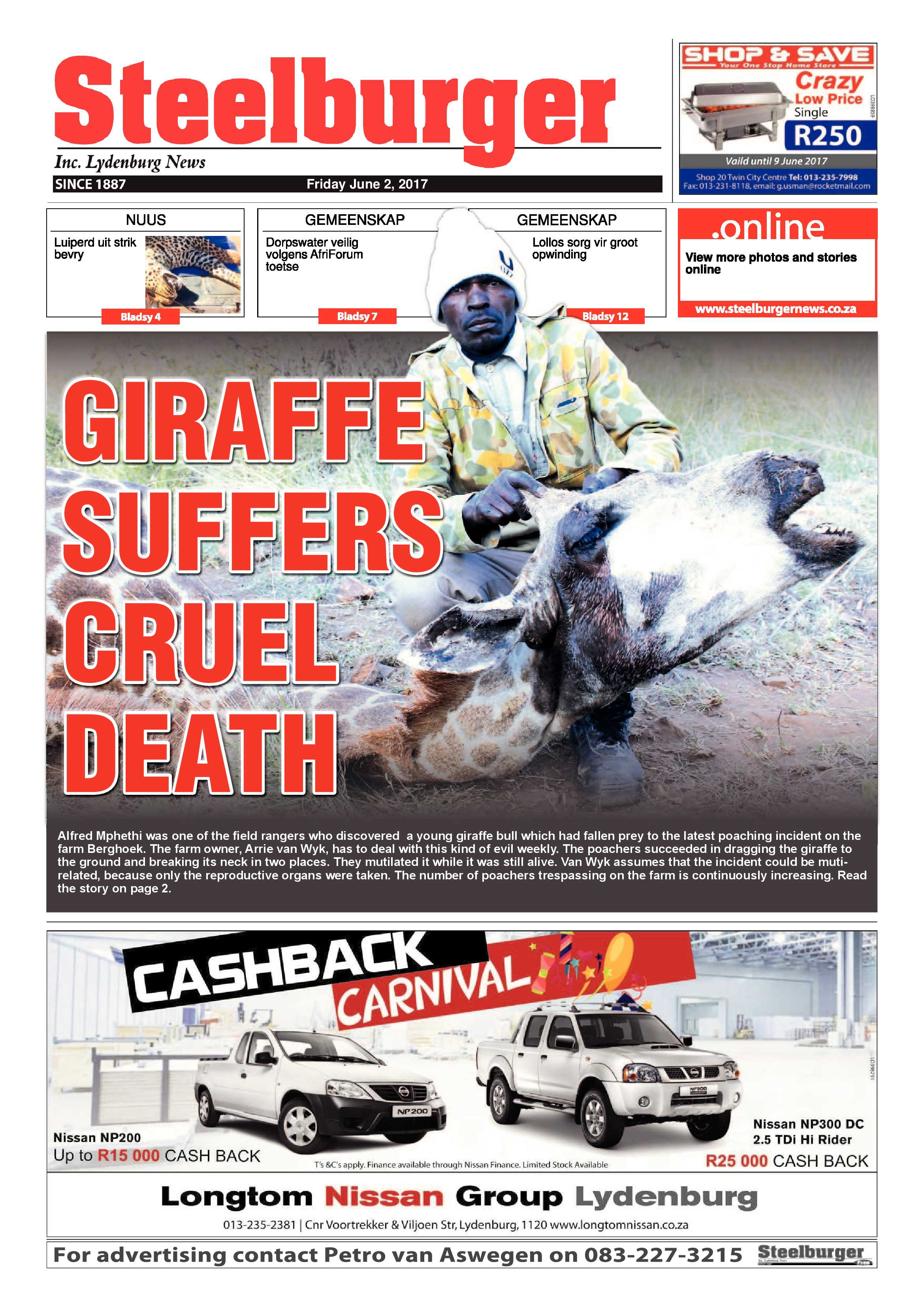 Steelburger News 2 June 2017 page 1