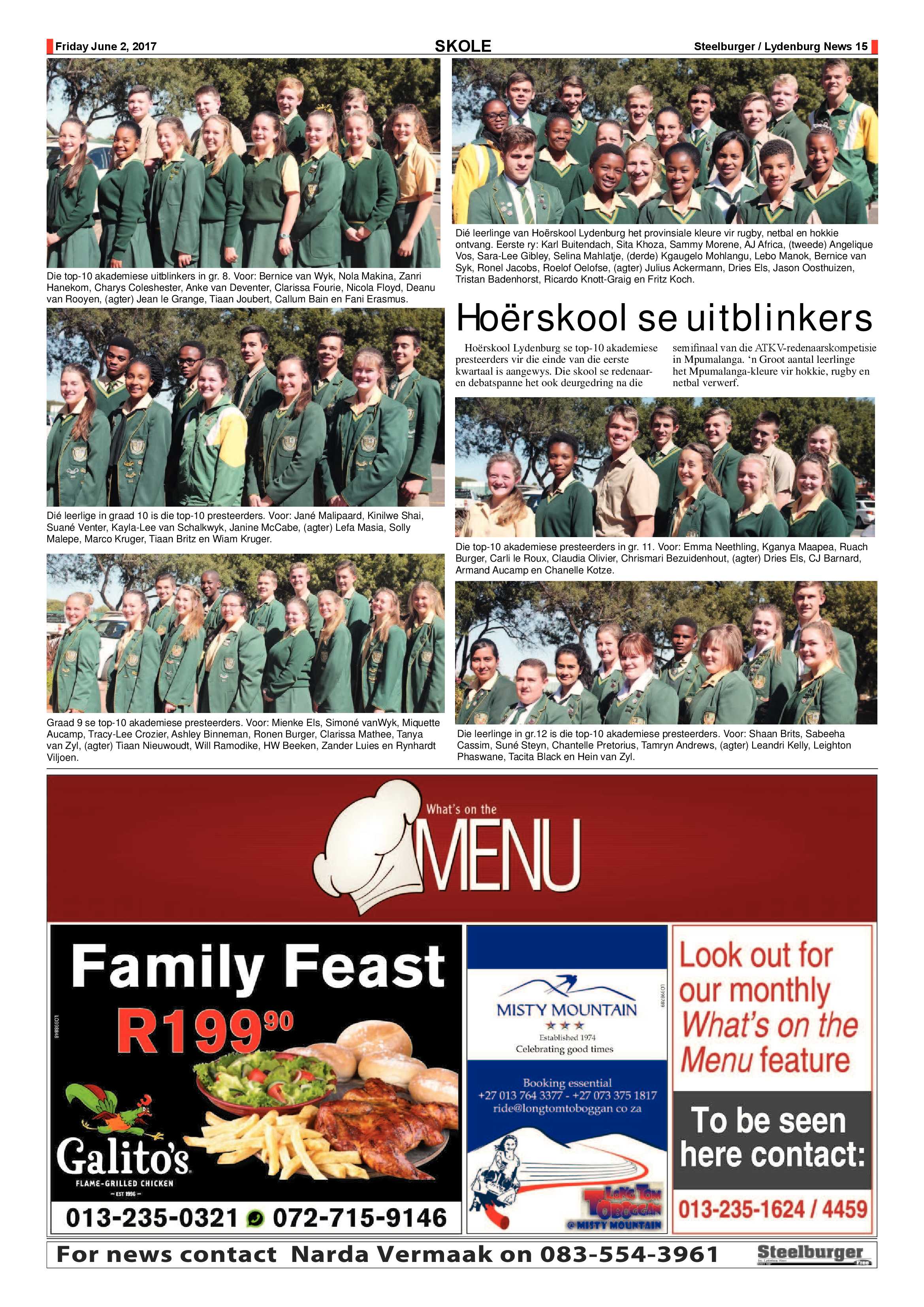 Steelburger News 2 June 2017 page 15