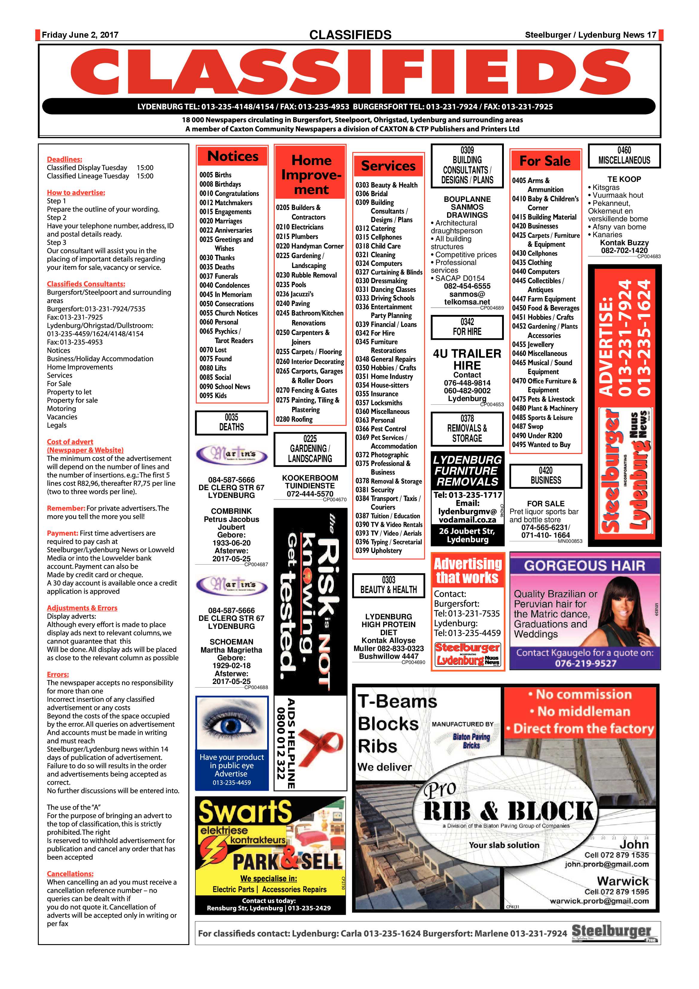 Steelburger News 2 June 2017 page 17