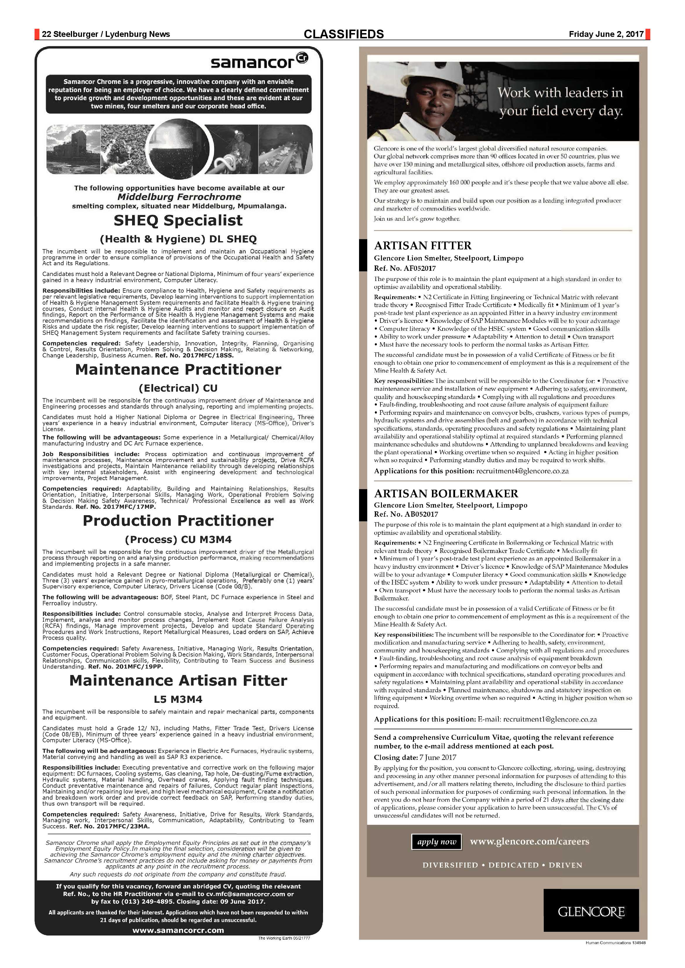 Steelburger News 2 June 2017 page 22