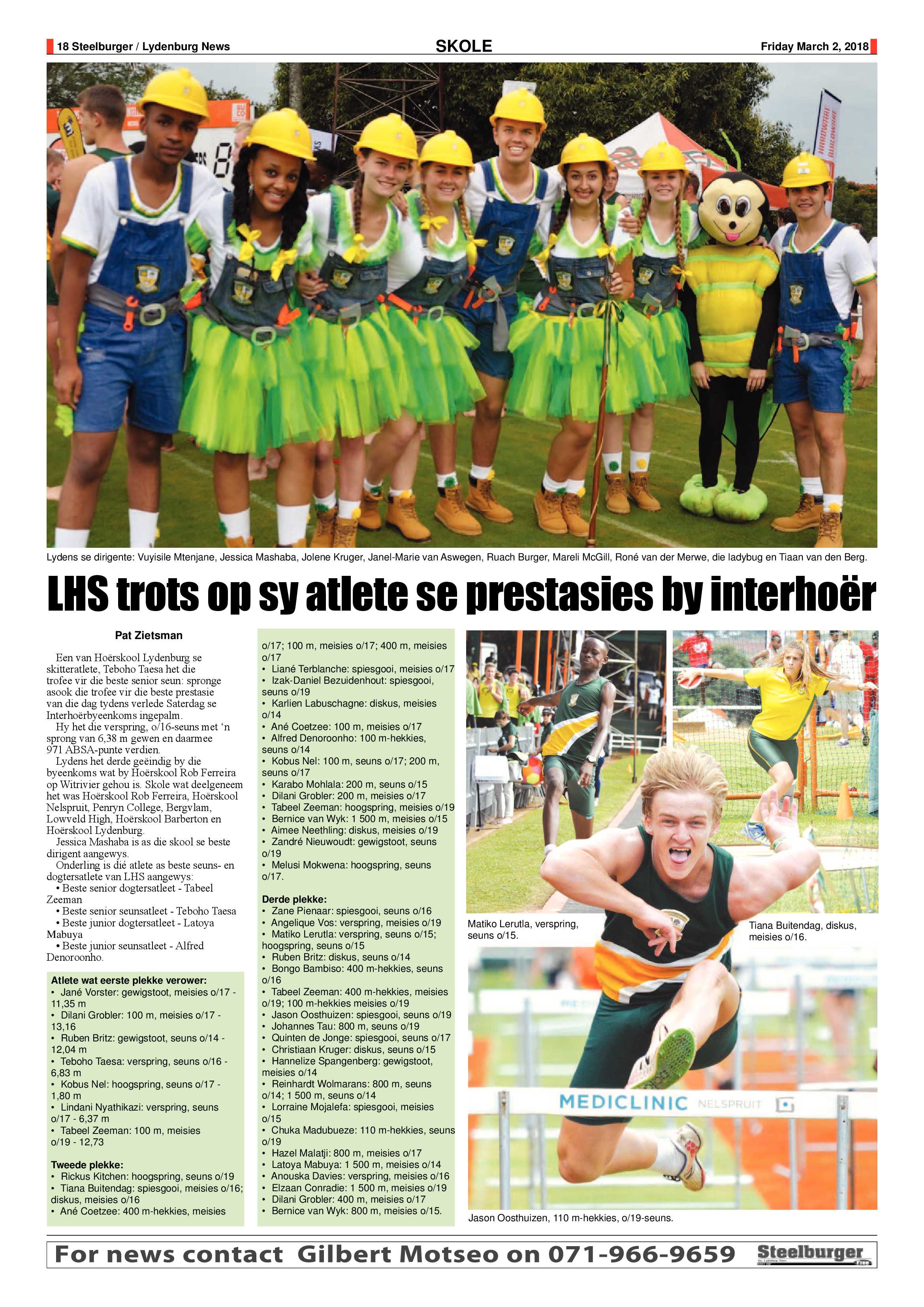 Steelburger News 2 March 2018 page 18