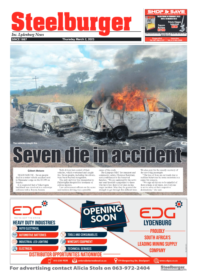 Steelburger News 2 March 2023 page 1