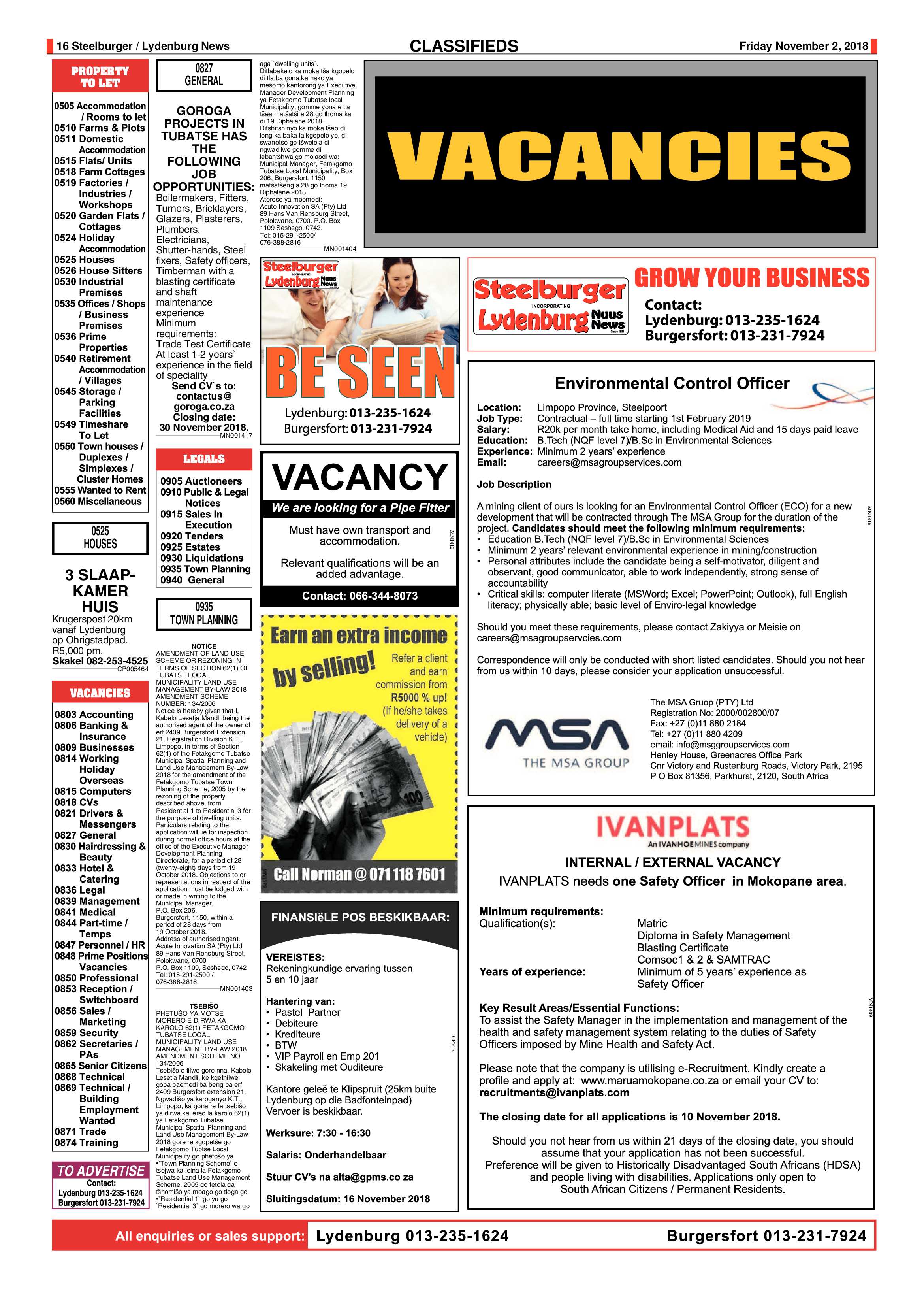 Steelburger News 2 November 2018 page 16