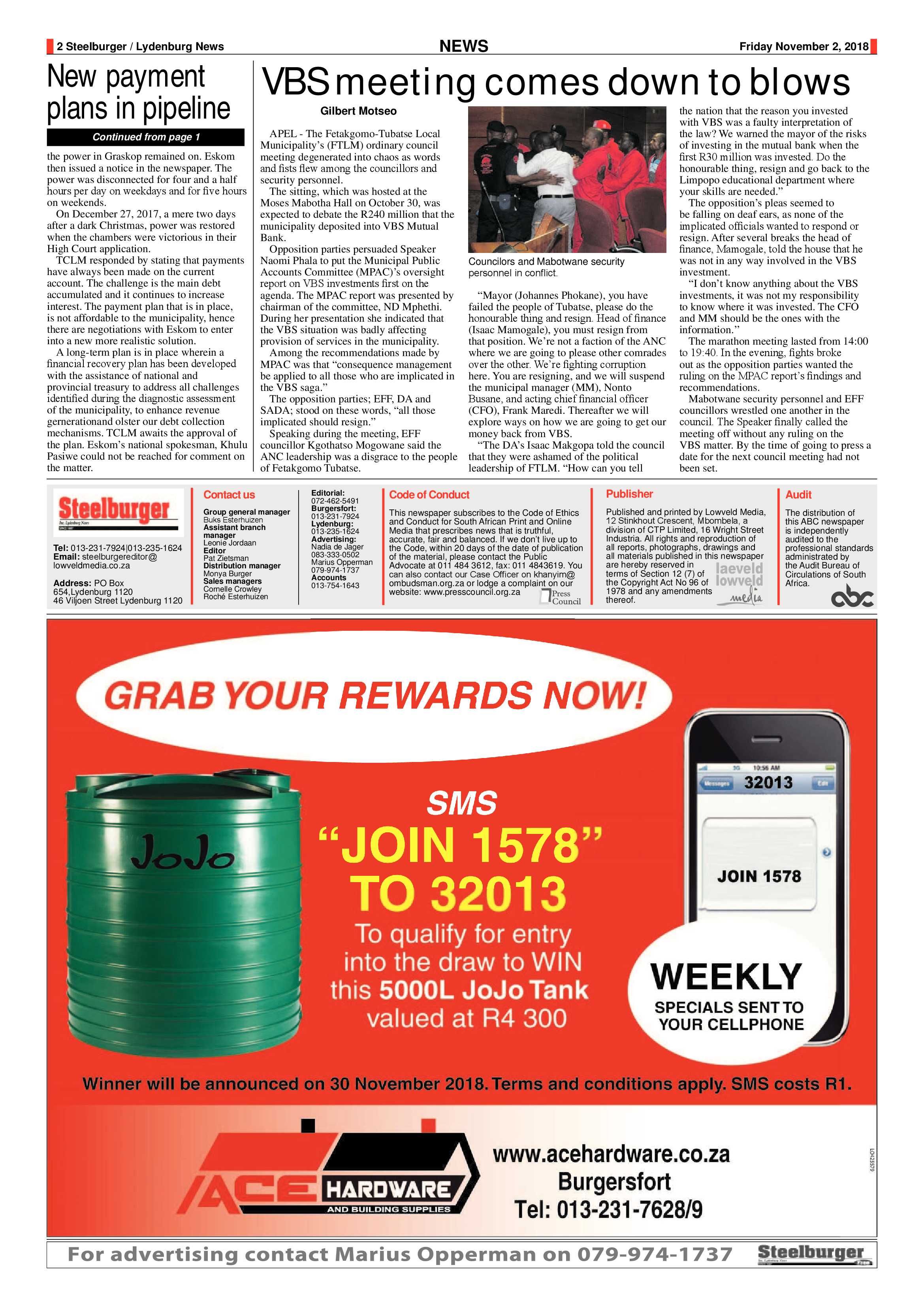 Steelburger News 2 November 2018 page 2