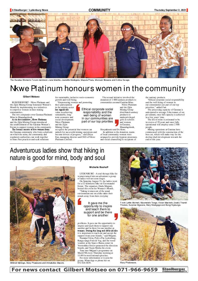 Steelburger News 2 September 2021 page 6