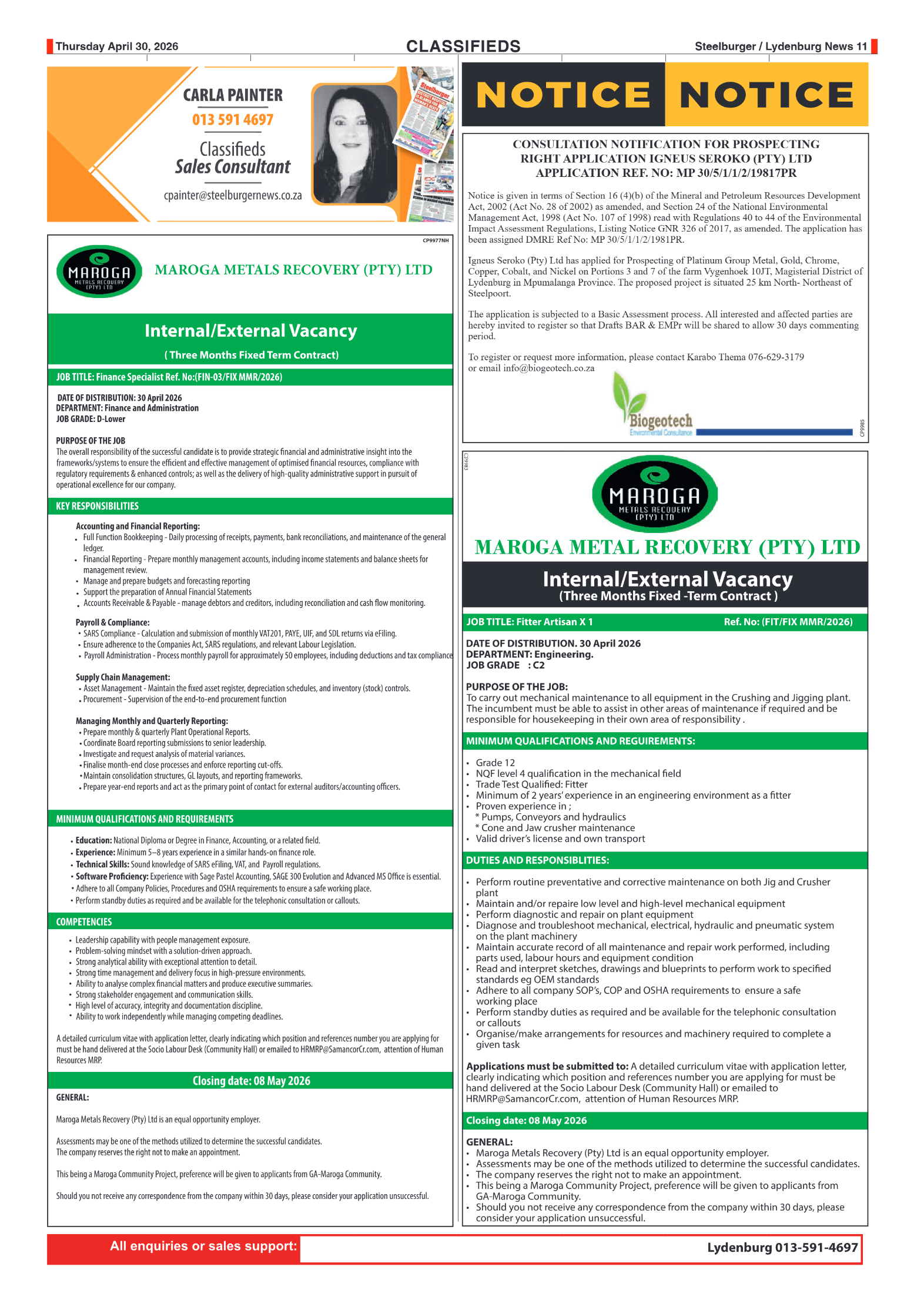 Steelburger News 30 April 2025 page 11