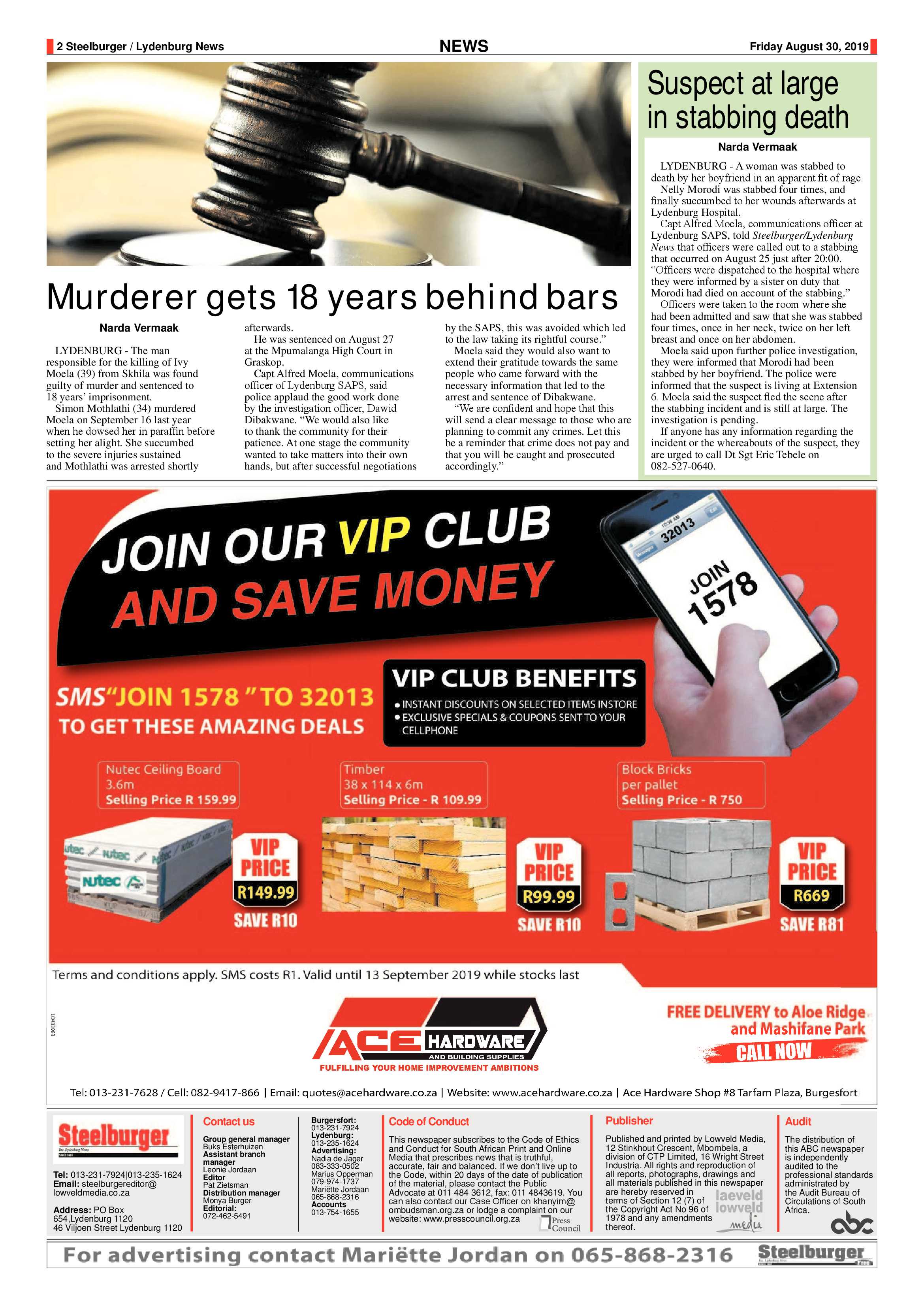 Steelburger News 30 August 2019 page 2