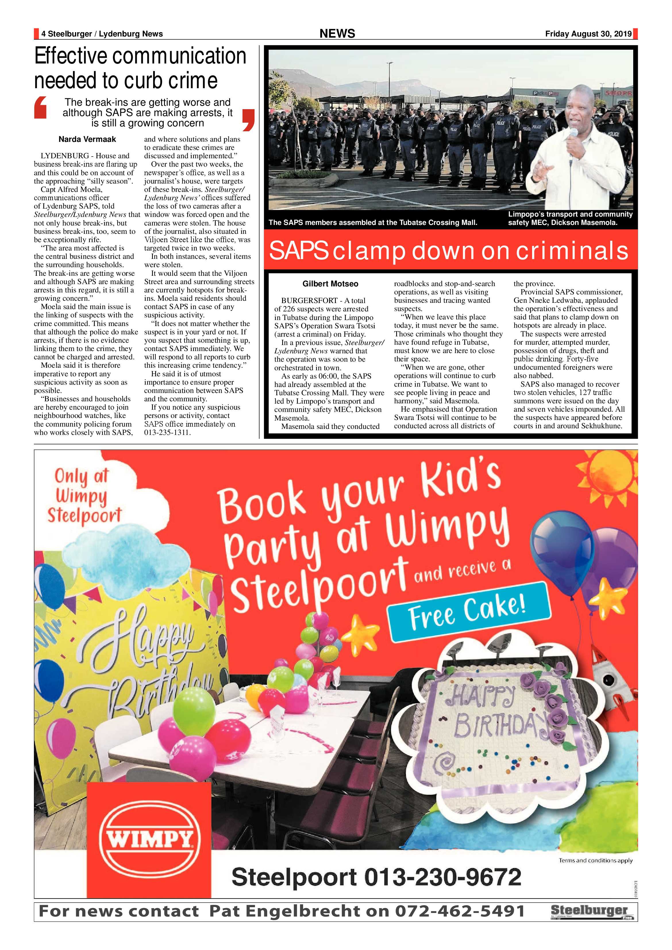 Steelburger News 30 August 2019 page 4