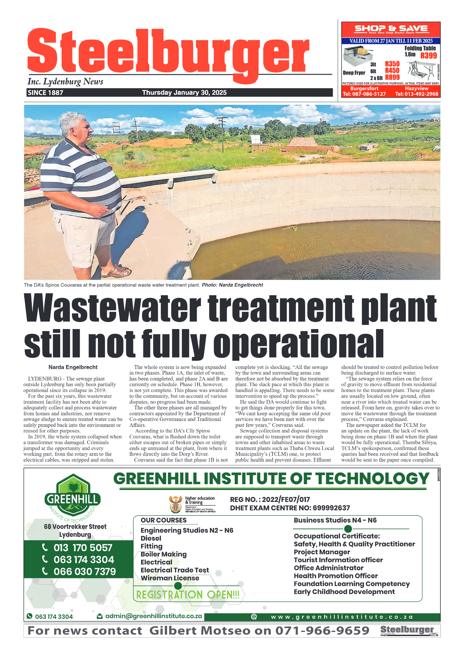 Steelburger News 30 January 2025 page 1