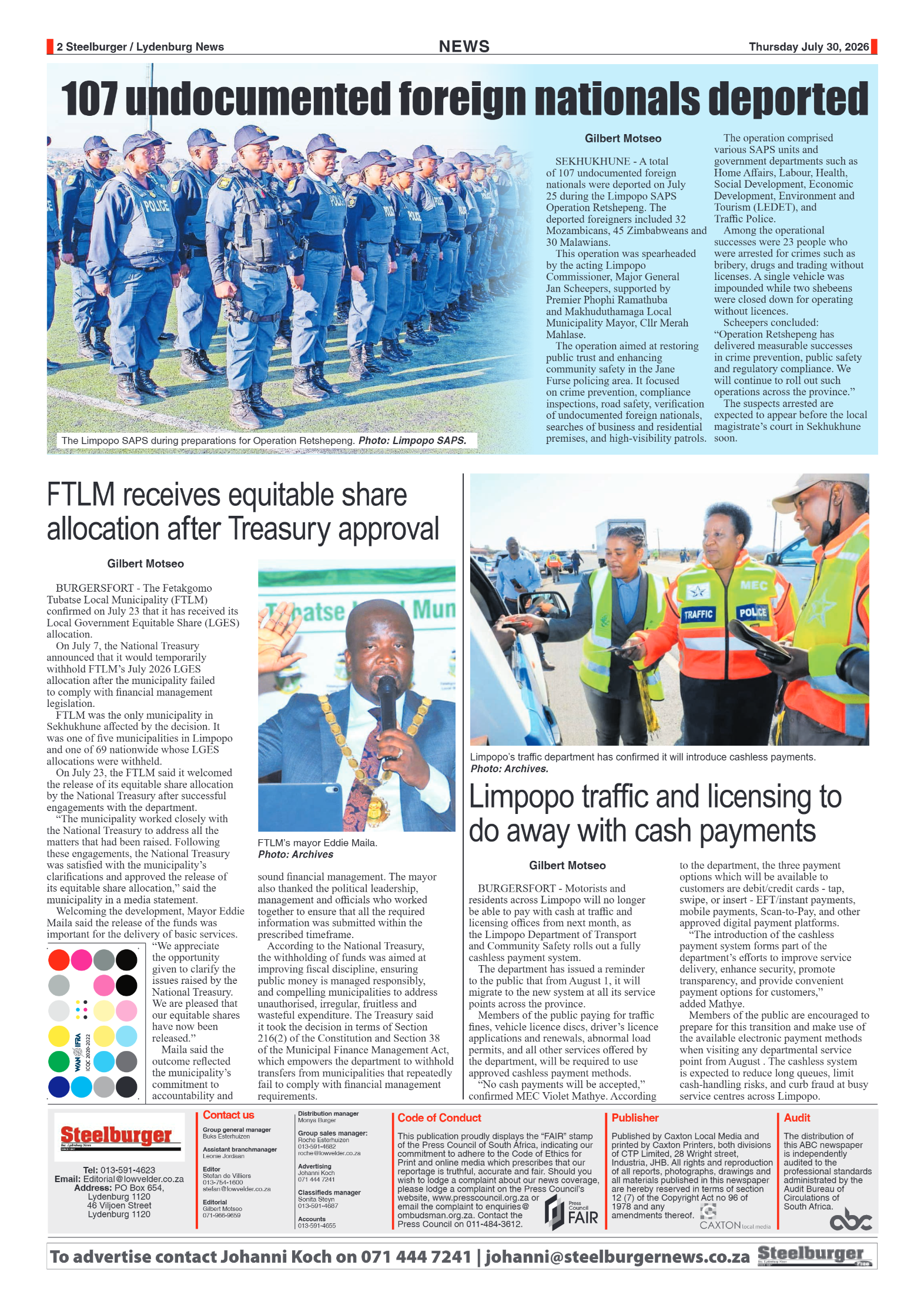 Steelburger News 30 July 2026 page 2