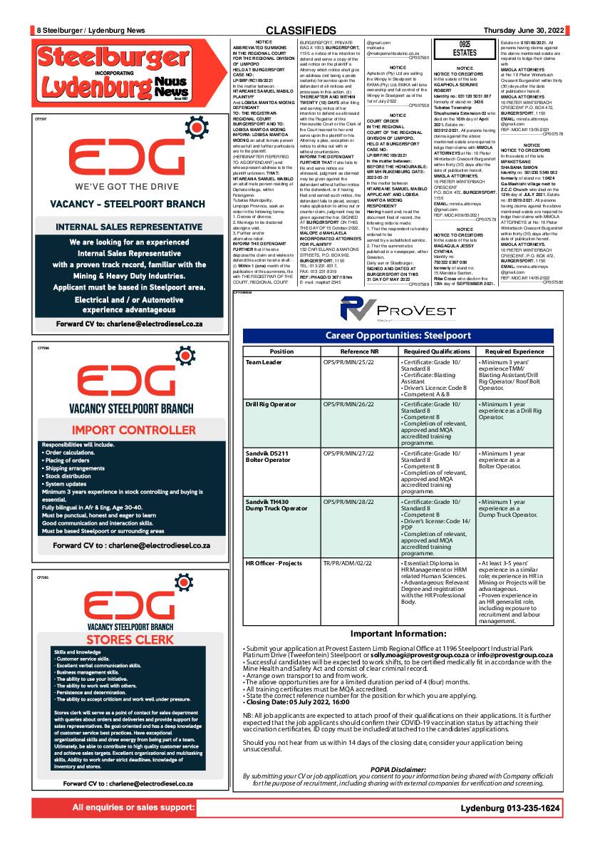 Steelburger News 30 June 2022 page 8