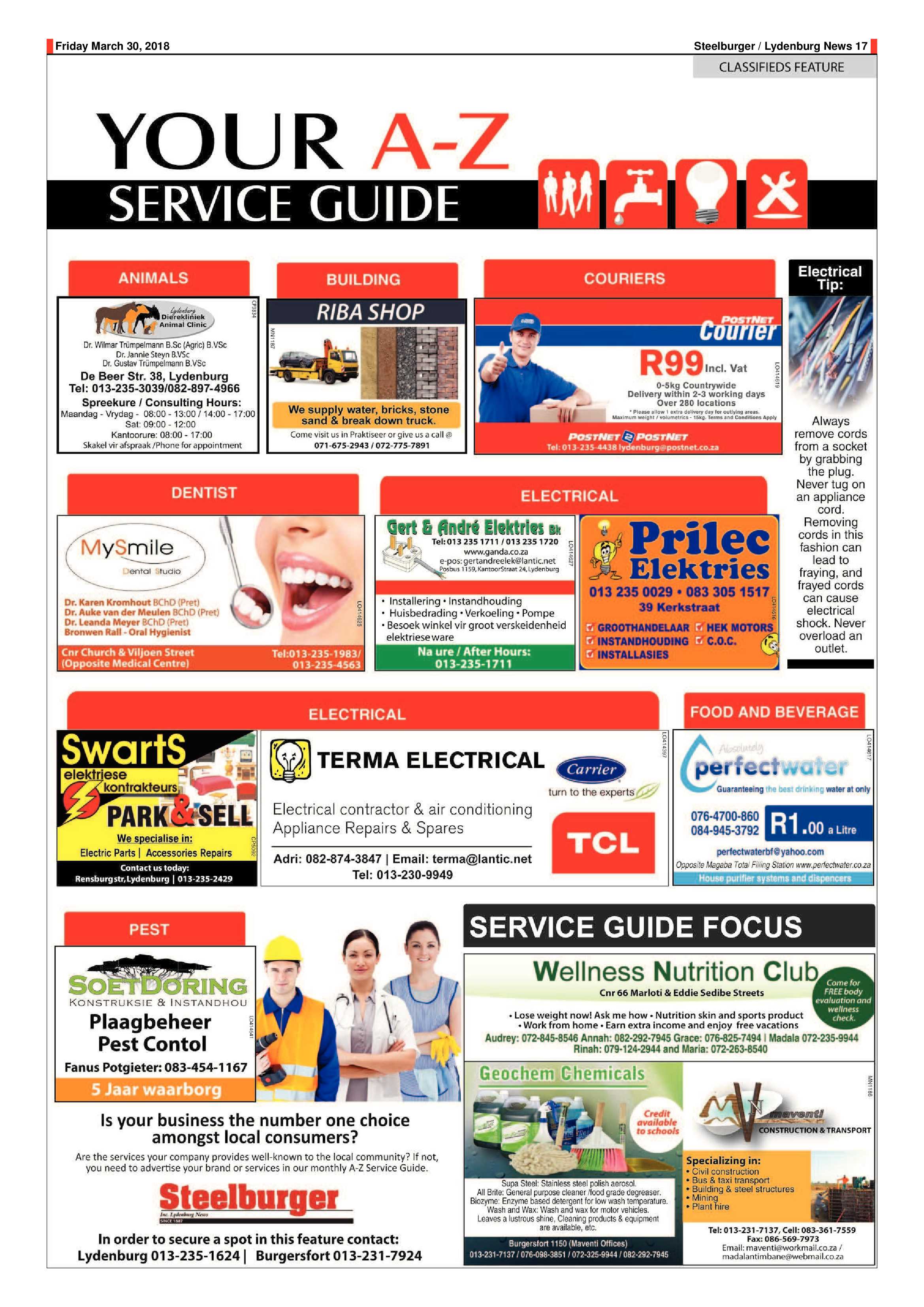 Steelburger News 30 March 2018  Steelburger / Lydenburg News