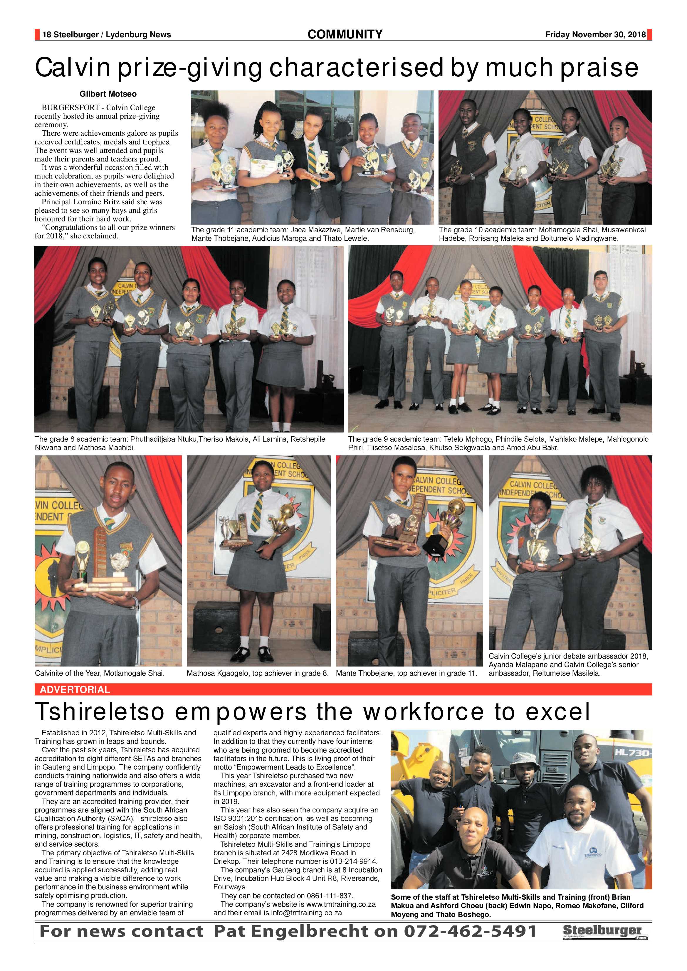 Steelburger News 30 November 2018 page 18