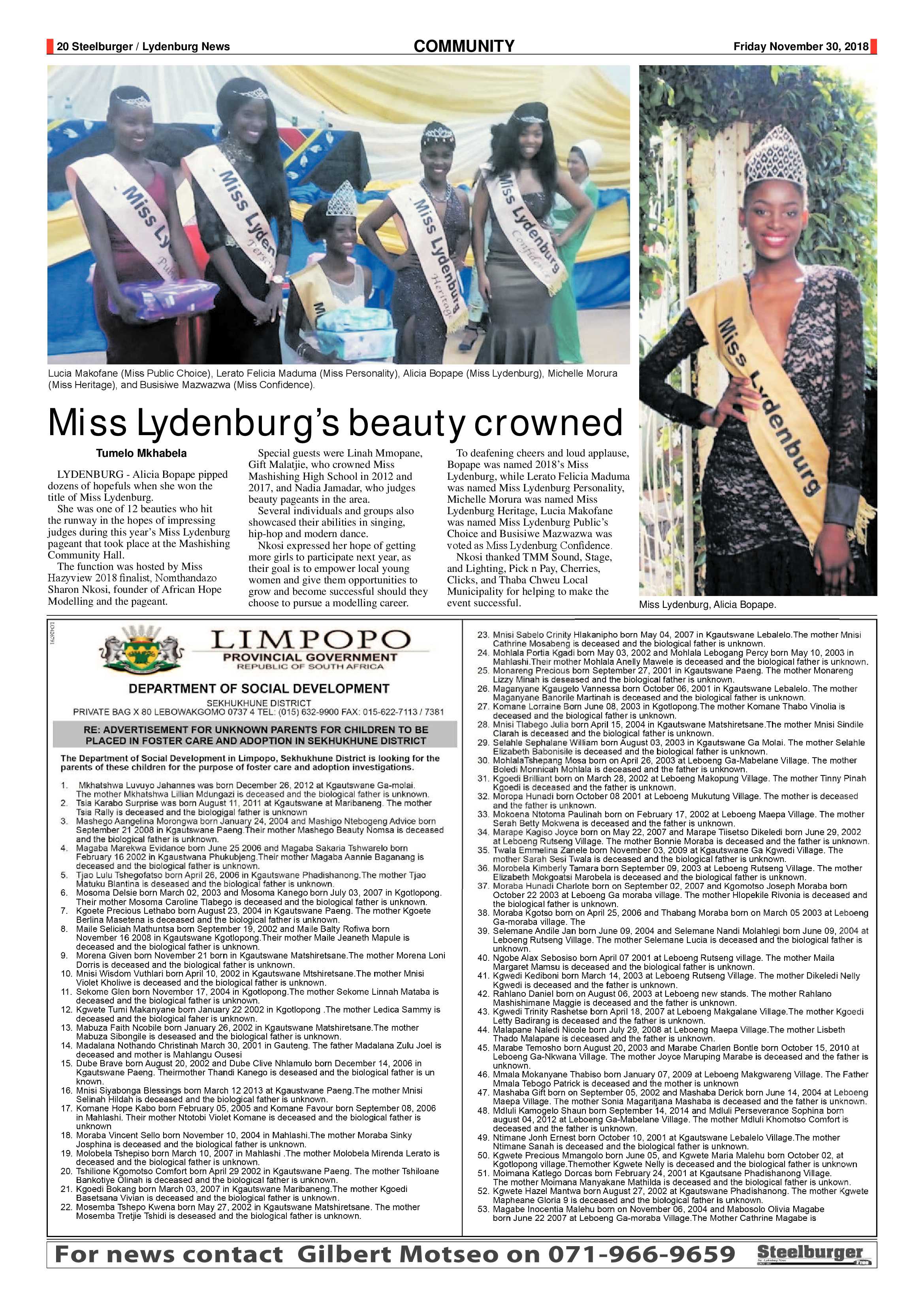Steelburger News 30 November 2018 page 20