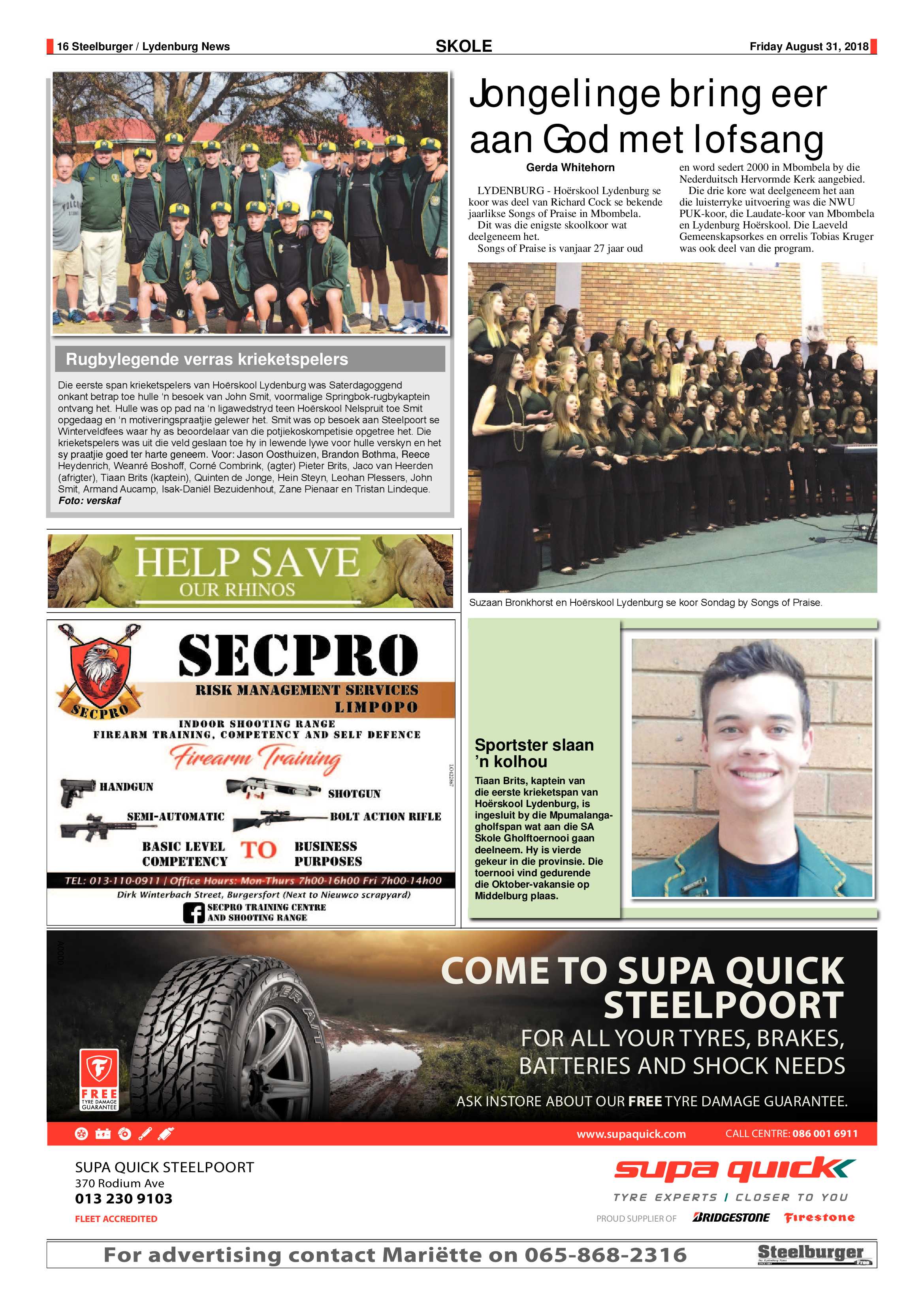 Steelburger News 31 August 2018 page 16