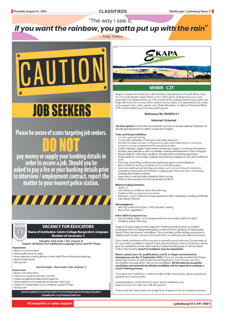 Steelburger News 31 August 2023 page 11