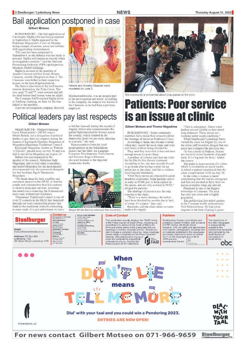 Steelburger News 31 August 2023 page 2