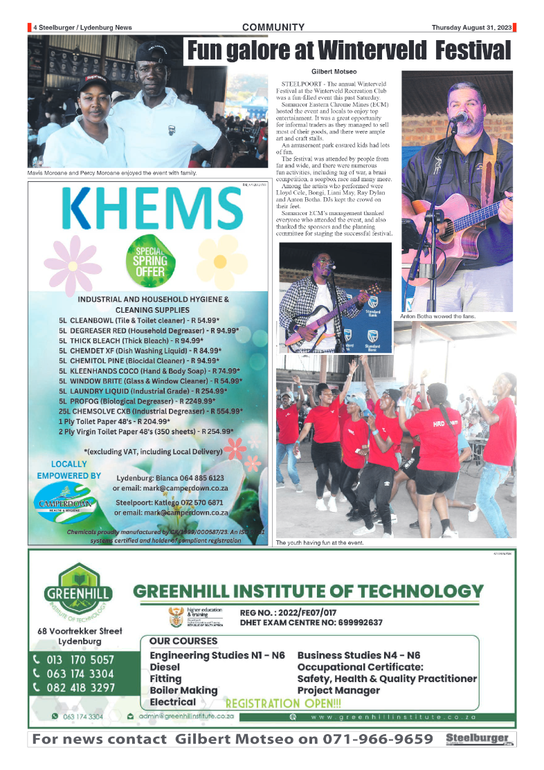 Steelburger News 31 August 2023 page 4