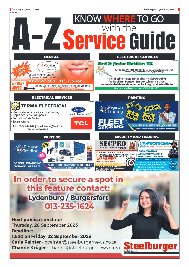 Steelburger News 31 August 2023 page 7