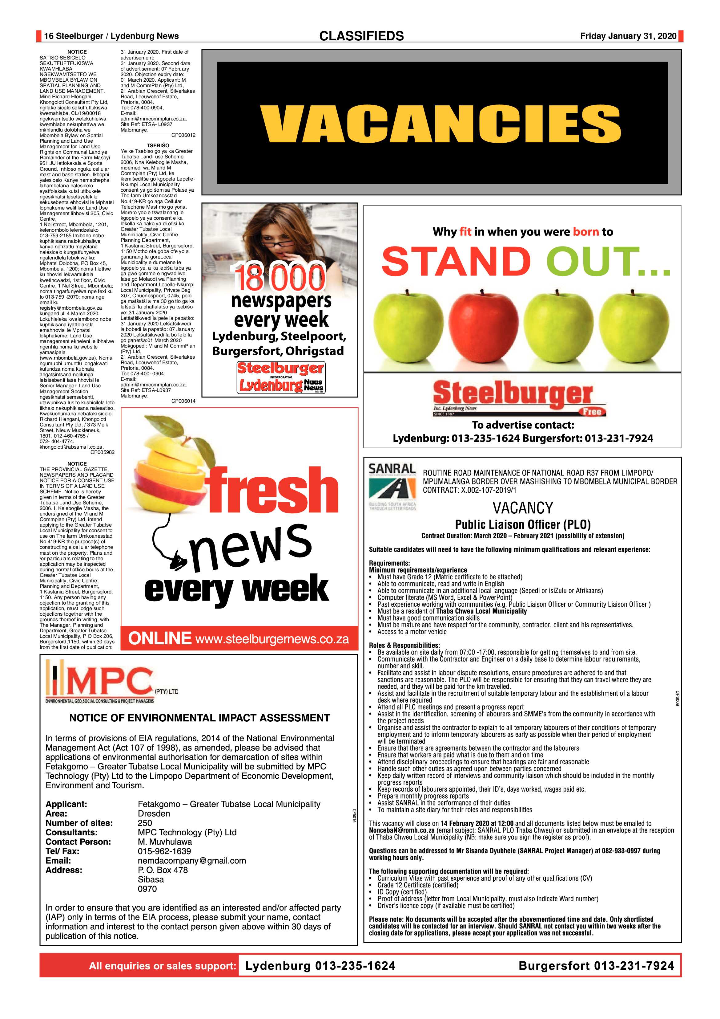 Steelburger News 31 January 2020 page 16