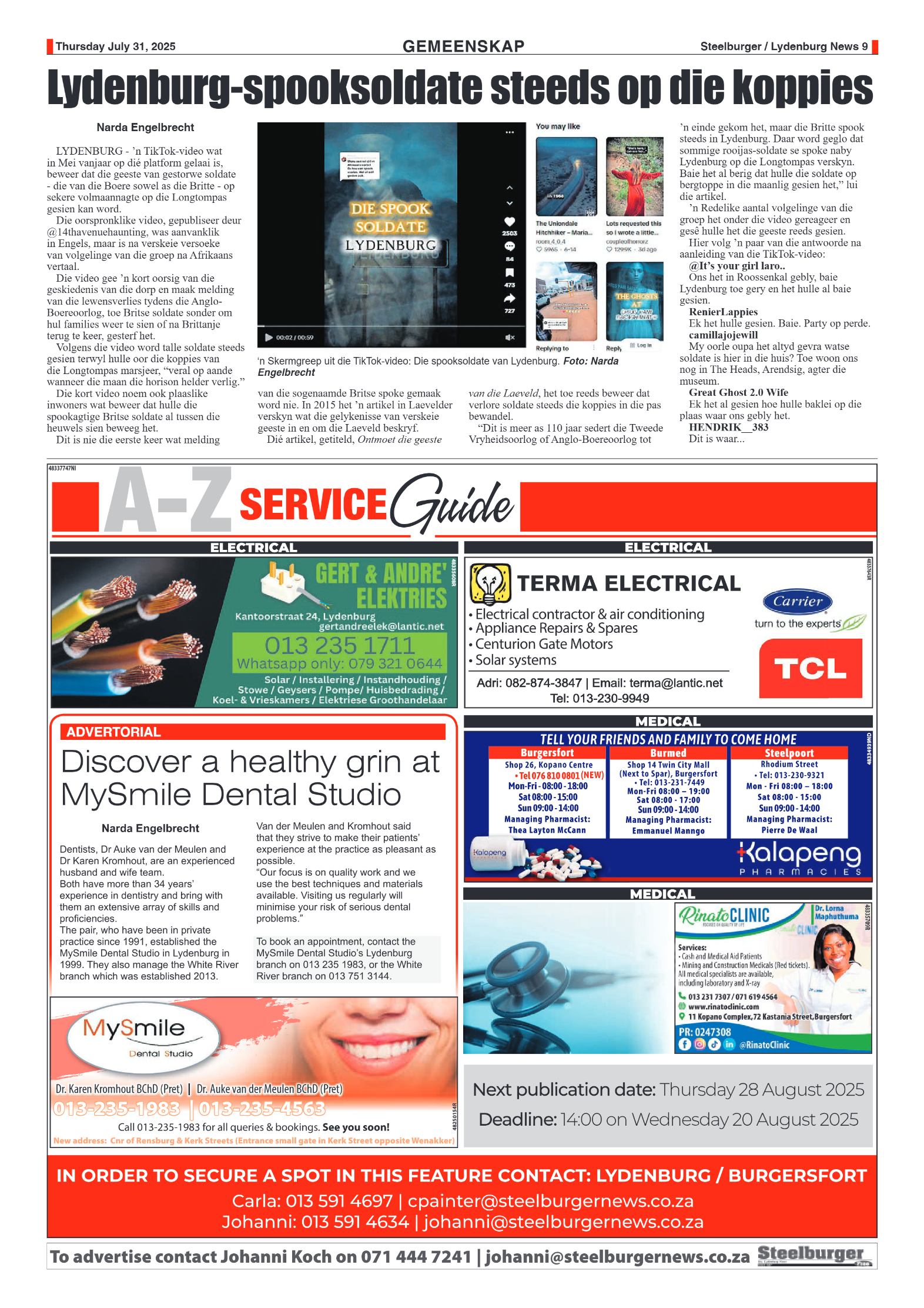 Steelburger News 31 July 2025 page 9