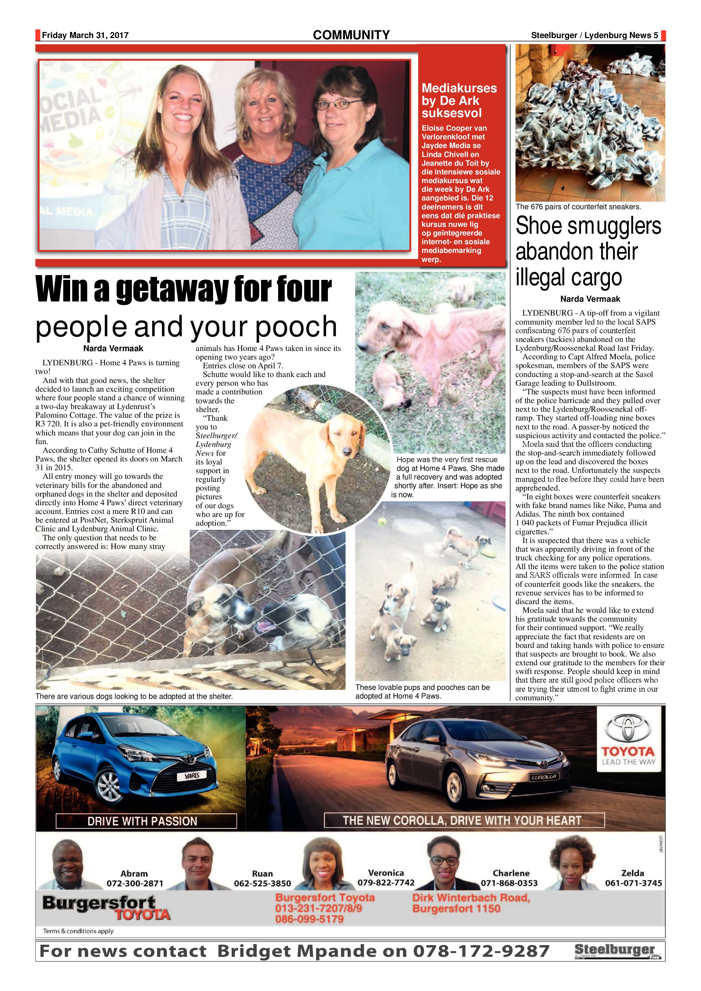 Steelburger News 31 March 2017  Steelburger / Lydenburg News