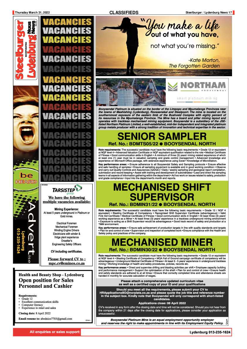 Steelburger News 31 March 2022 page 17