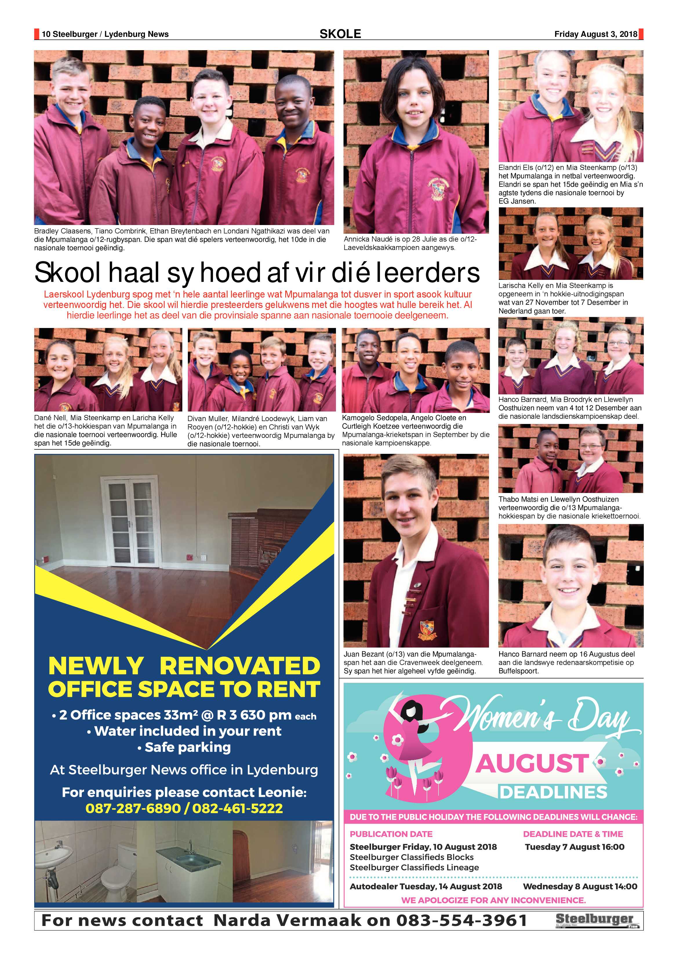 Steelburger News 3 August 2018 page 9