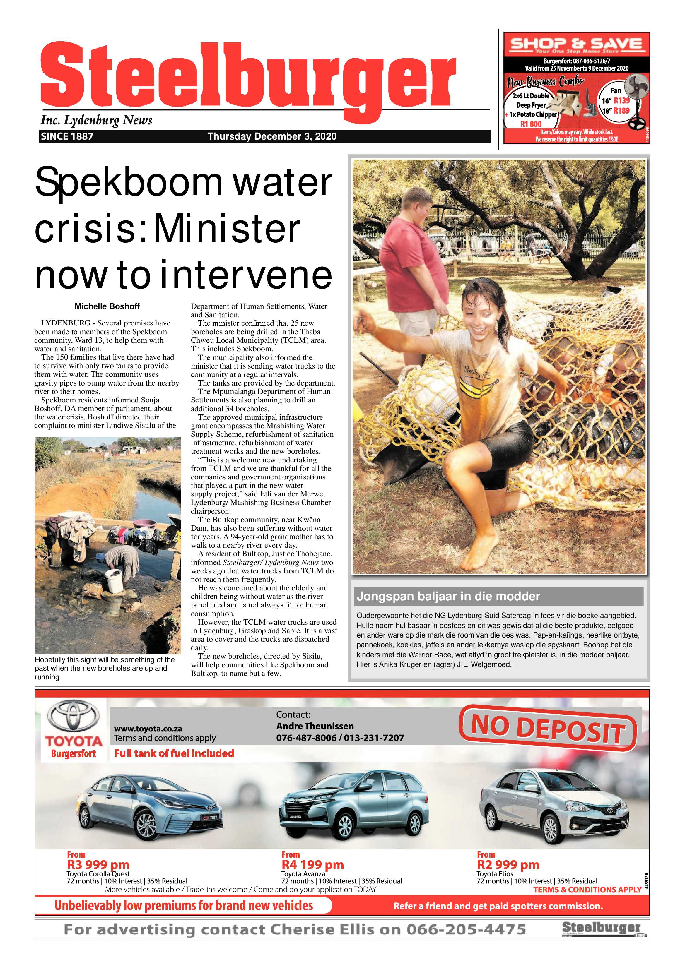 Steelburger News 3 December 2020 page 1