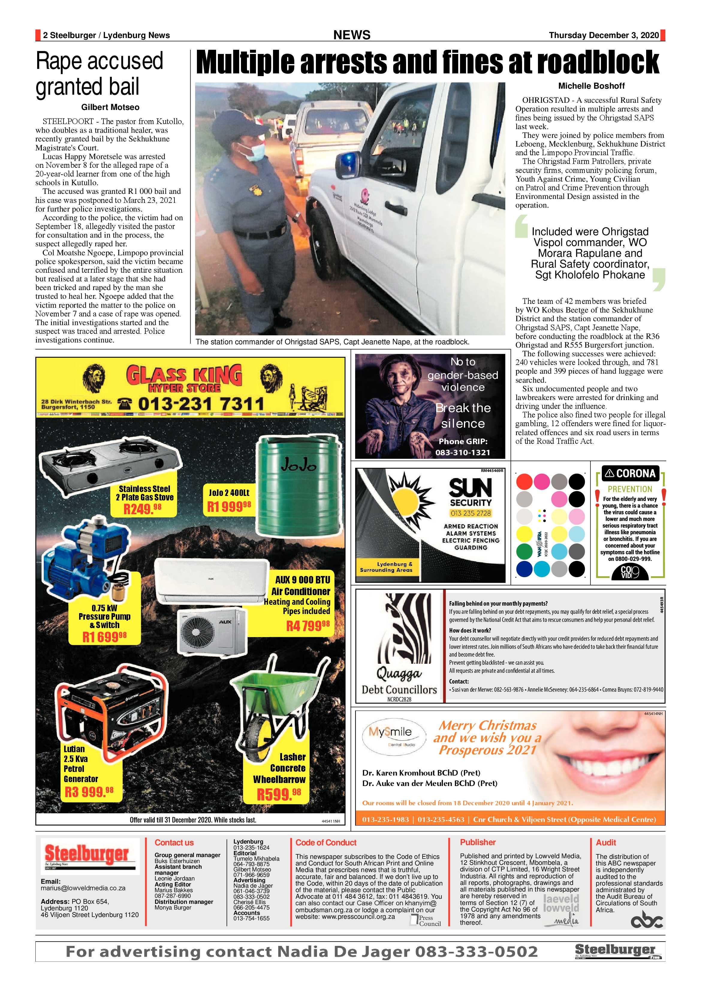 Steelburger News 3 December 2020 page 2