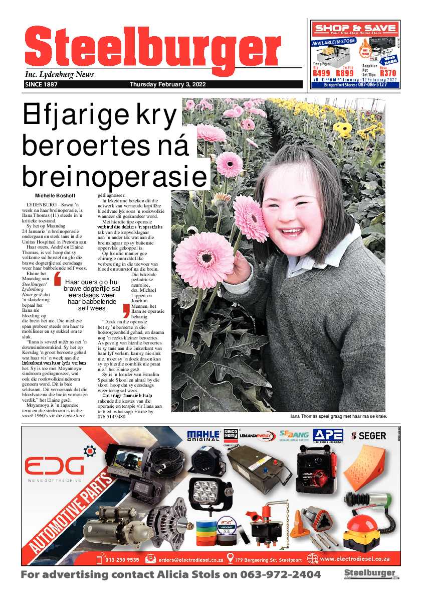 Steelburger News 3 February 2022 page 1