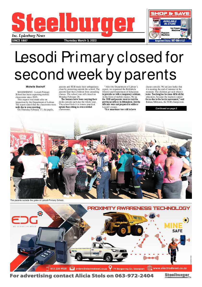 Steelburger News 3 March 2022 page 1