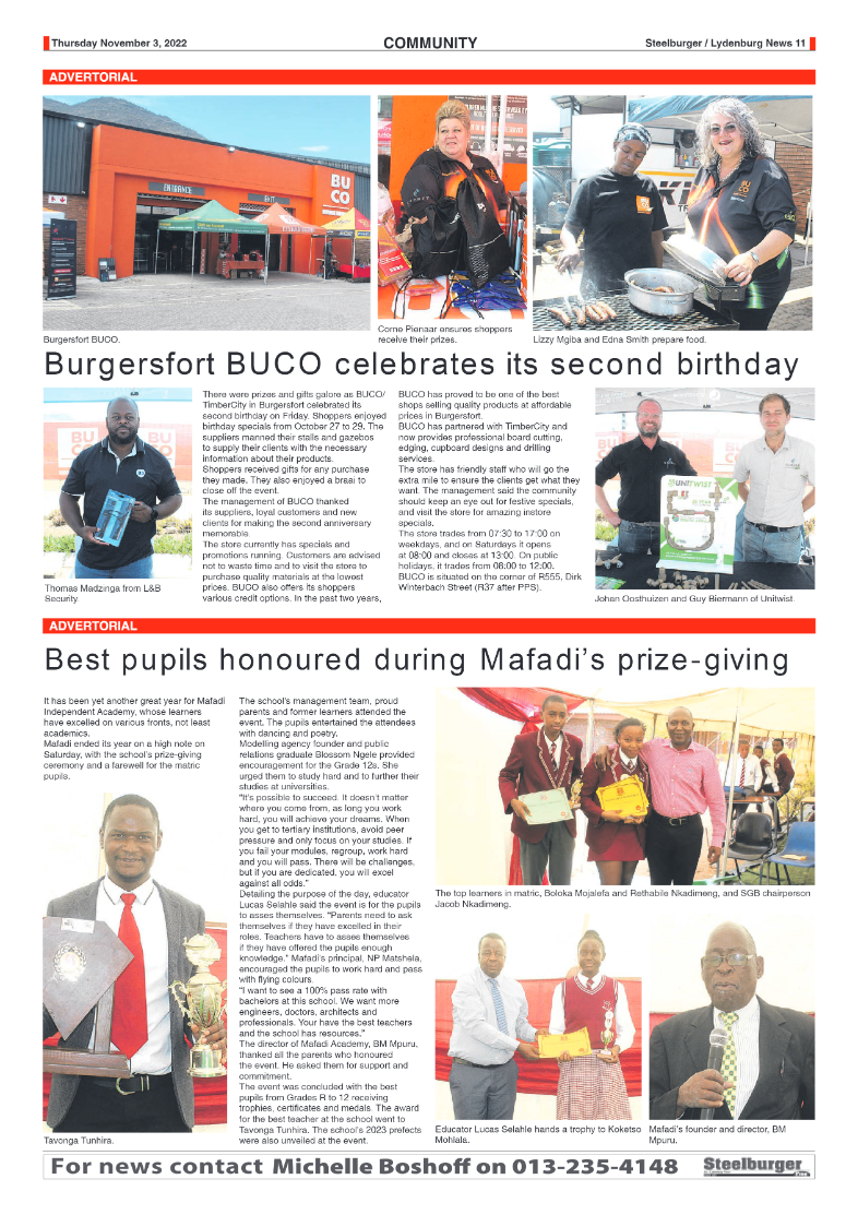Steelburger News 3 November 2022 page 11