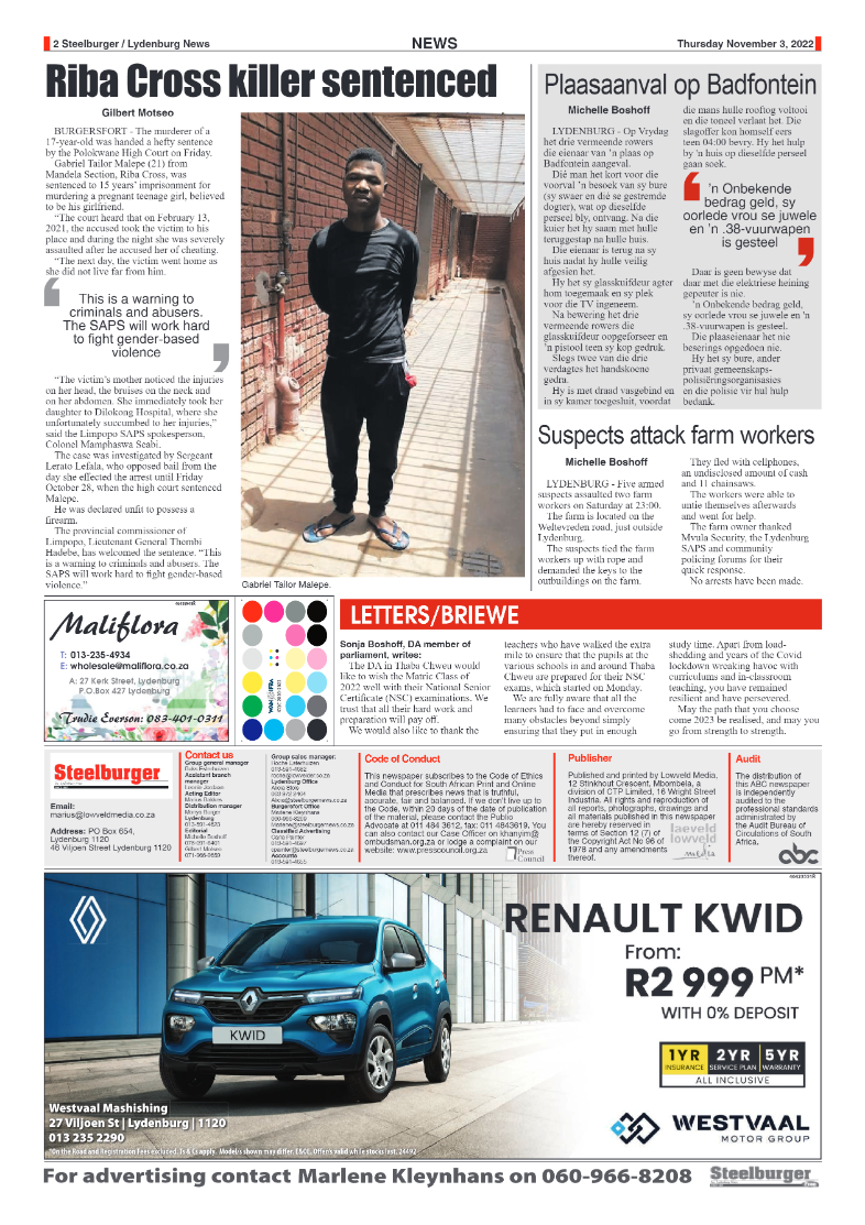 Steelburger News 3 November 2022 page 2