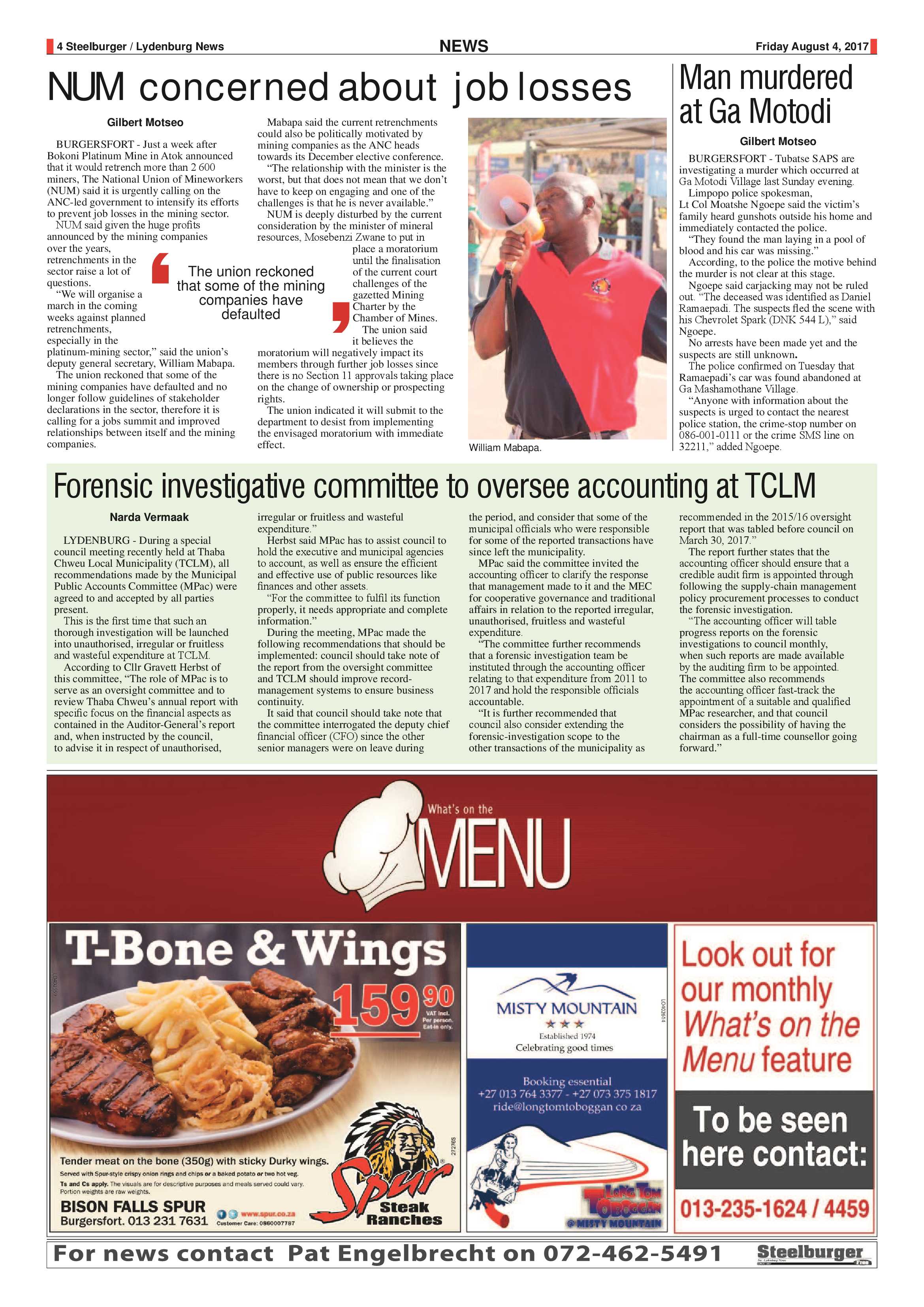 Steelburger News 4 August 2017 page 4