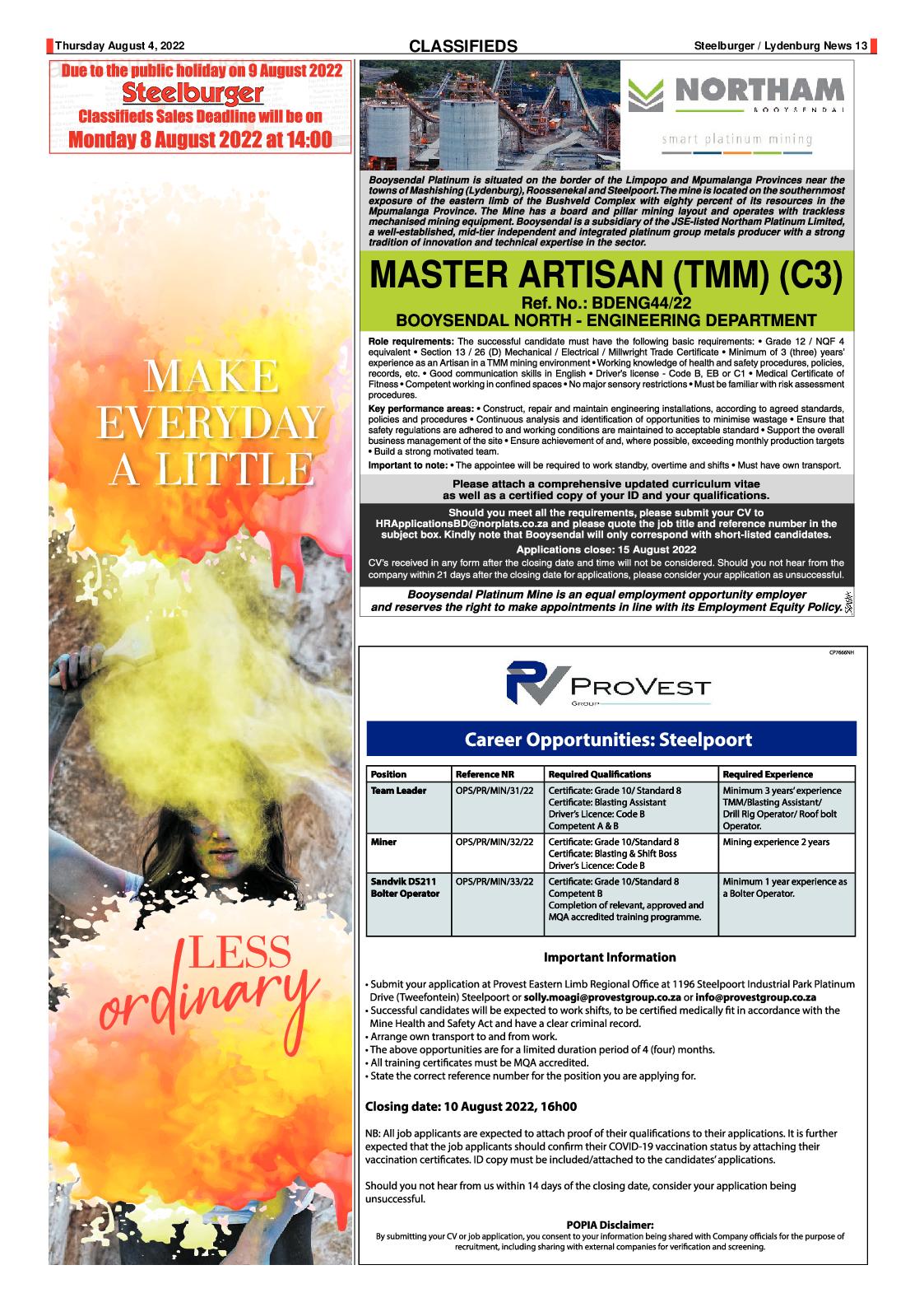 Steelburger News 4 August 2022 page 13