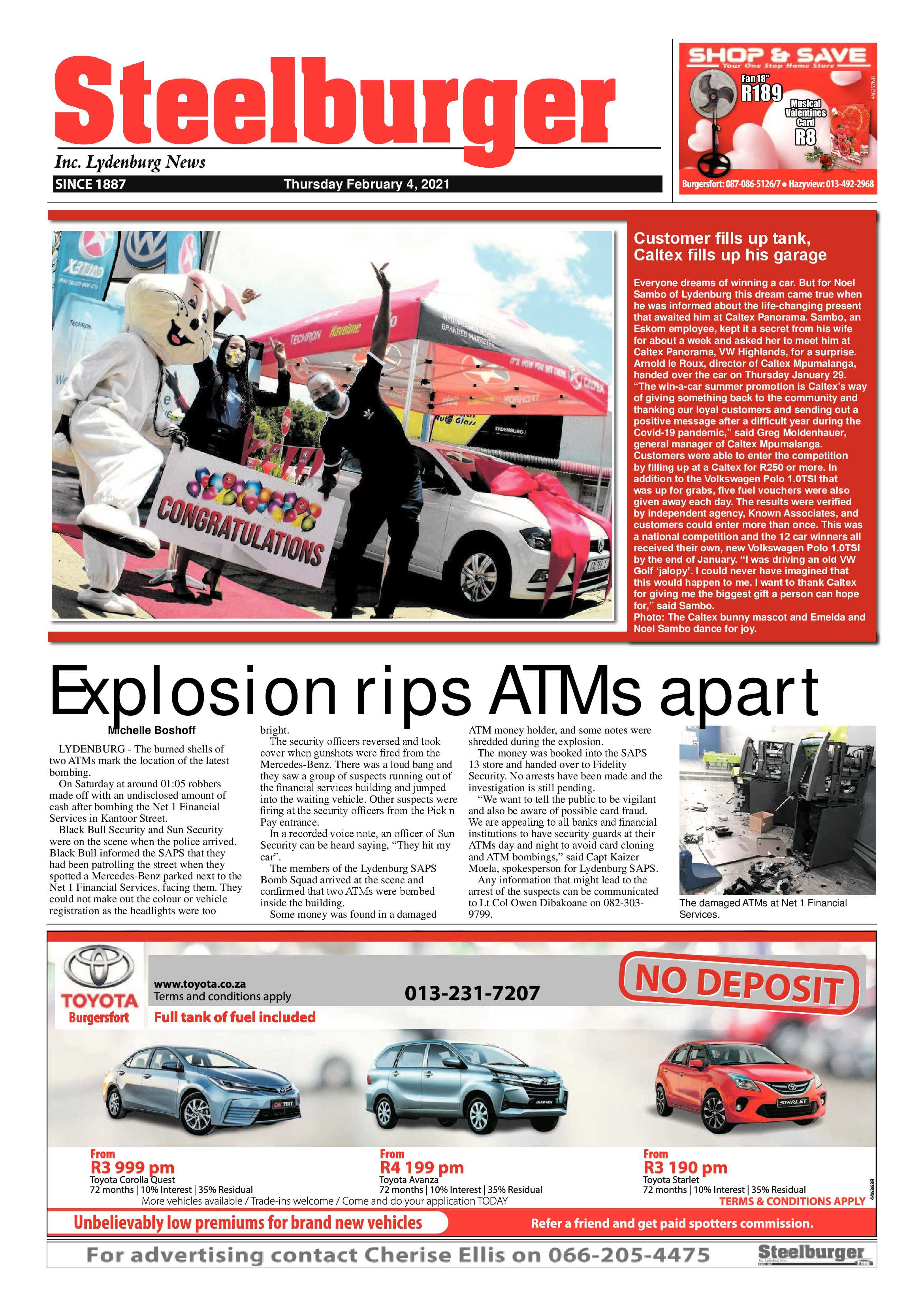 Steelburger News 4 February 2021 page 1