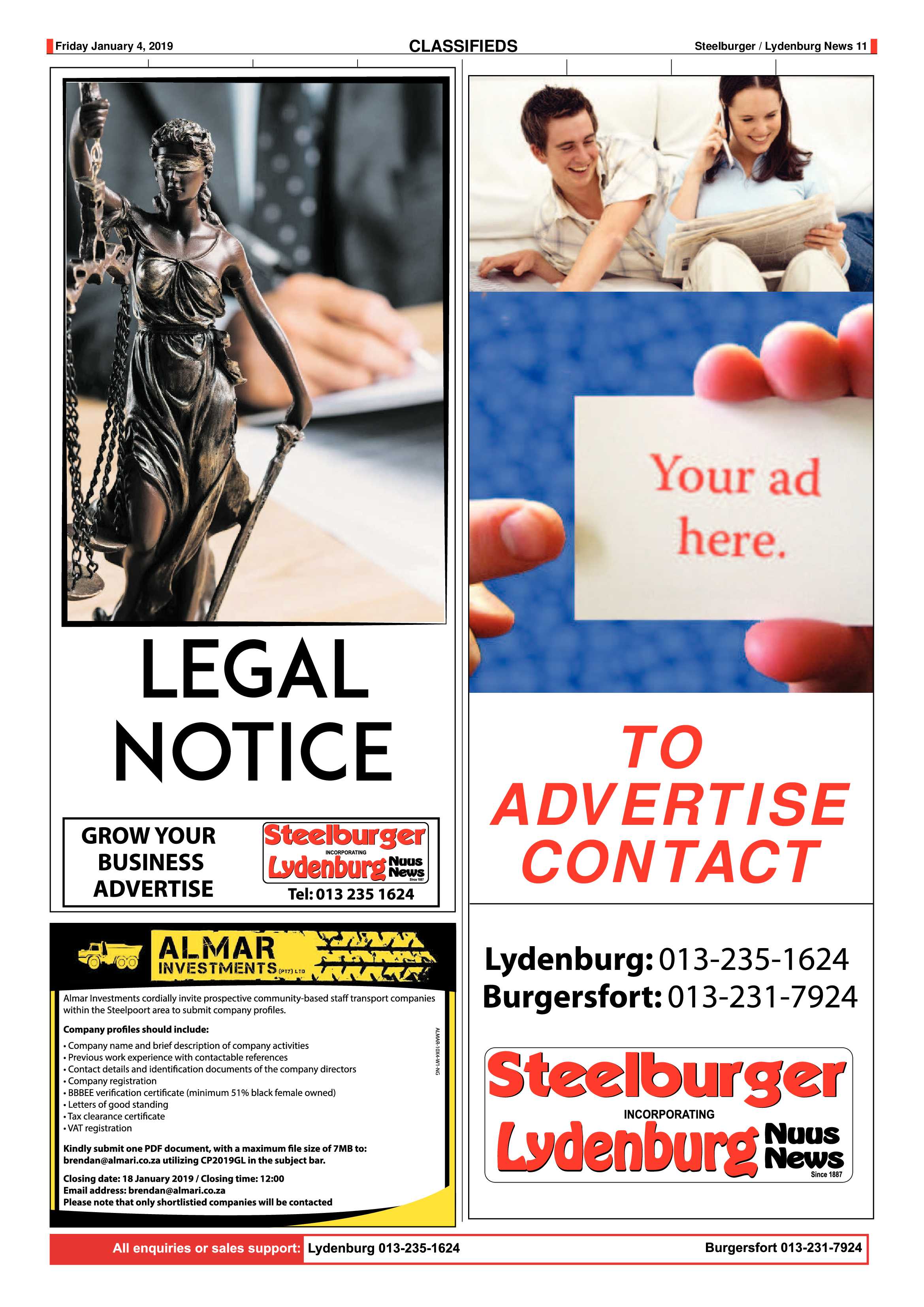 Steelburger News 4 January 2019 page 11
