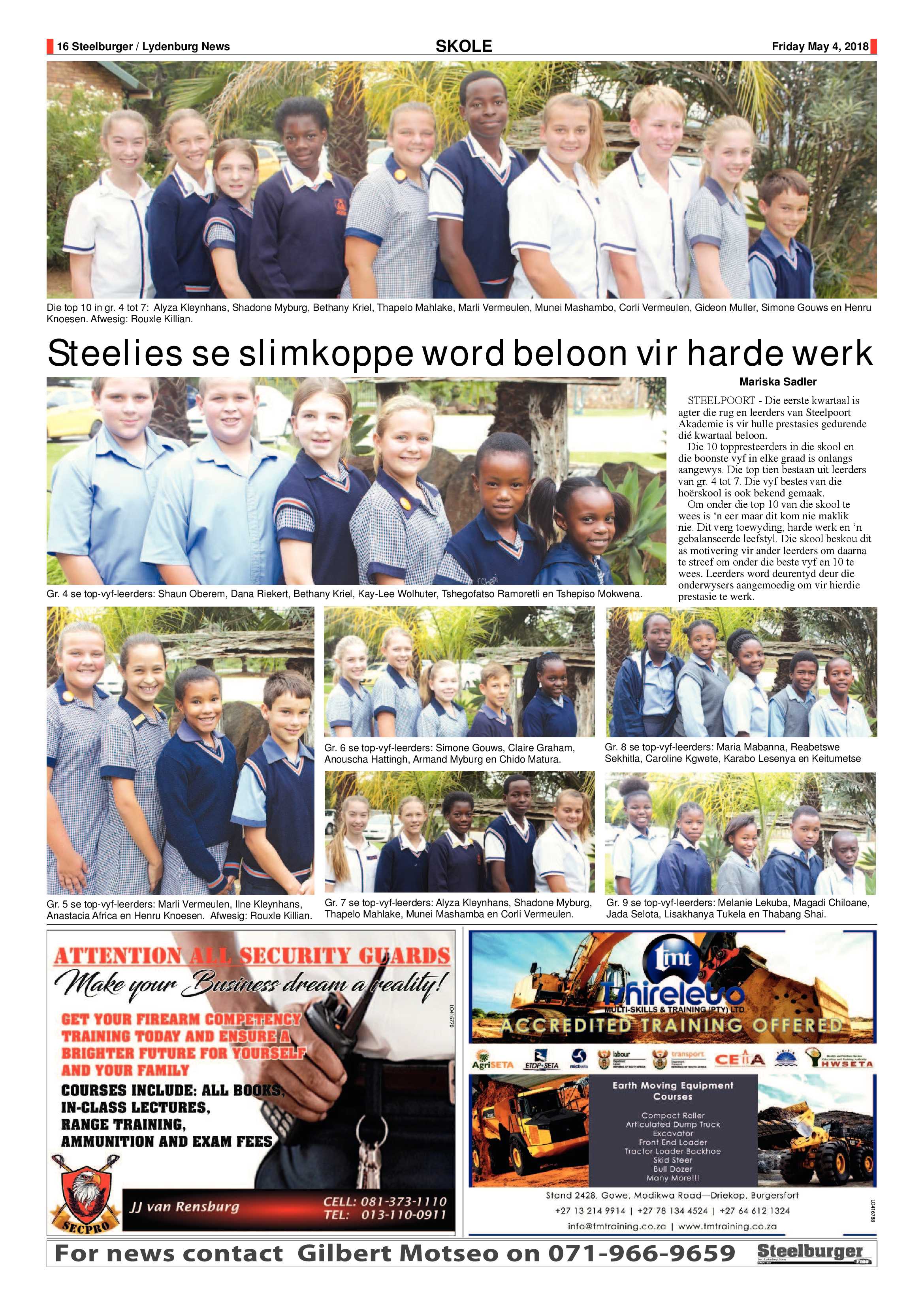 Steelburger News 4 May 2018 page 16