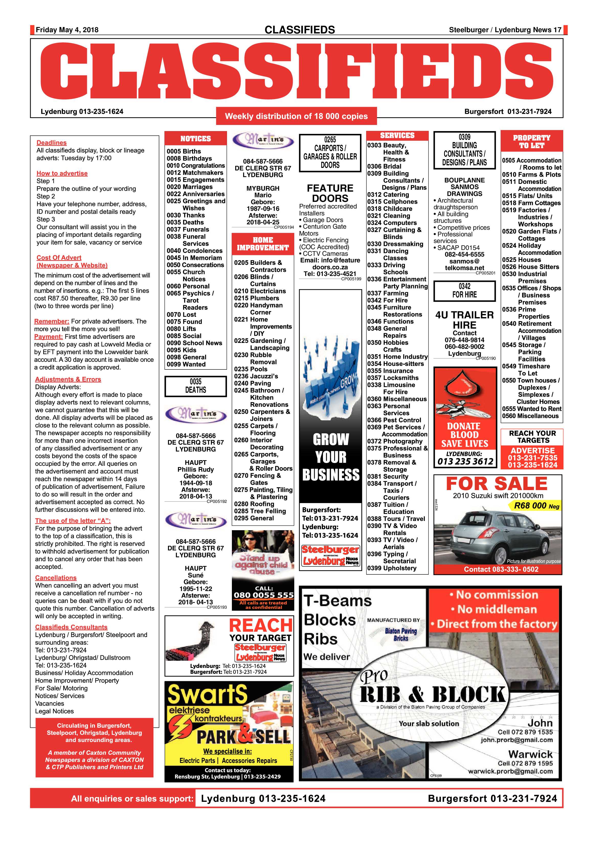 Steelburger News 4 May 2018 page 17