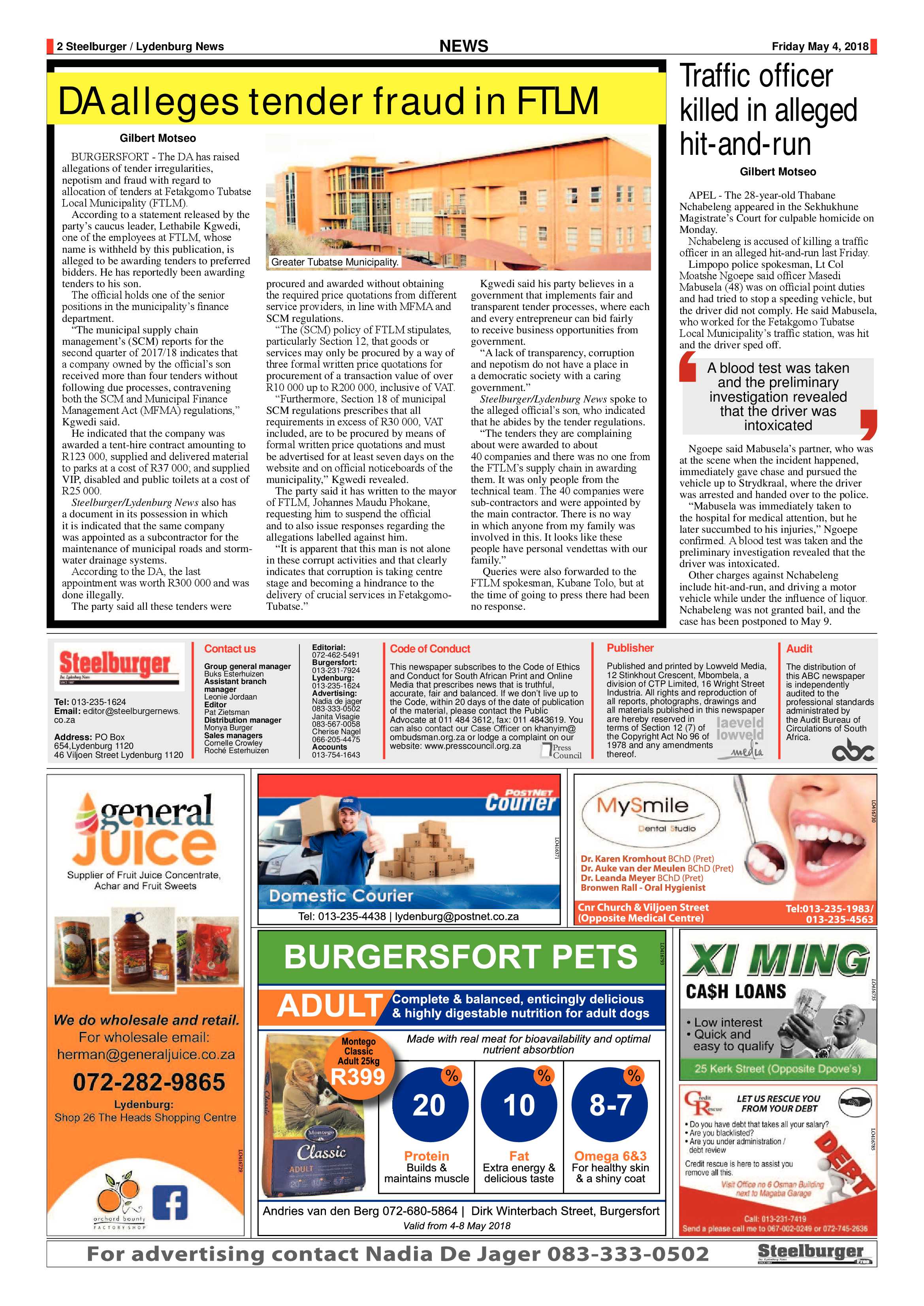 Steelburger News 4 May 2018 page 2