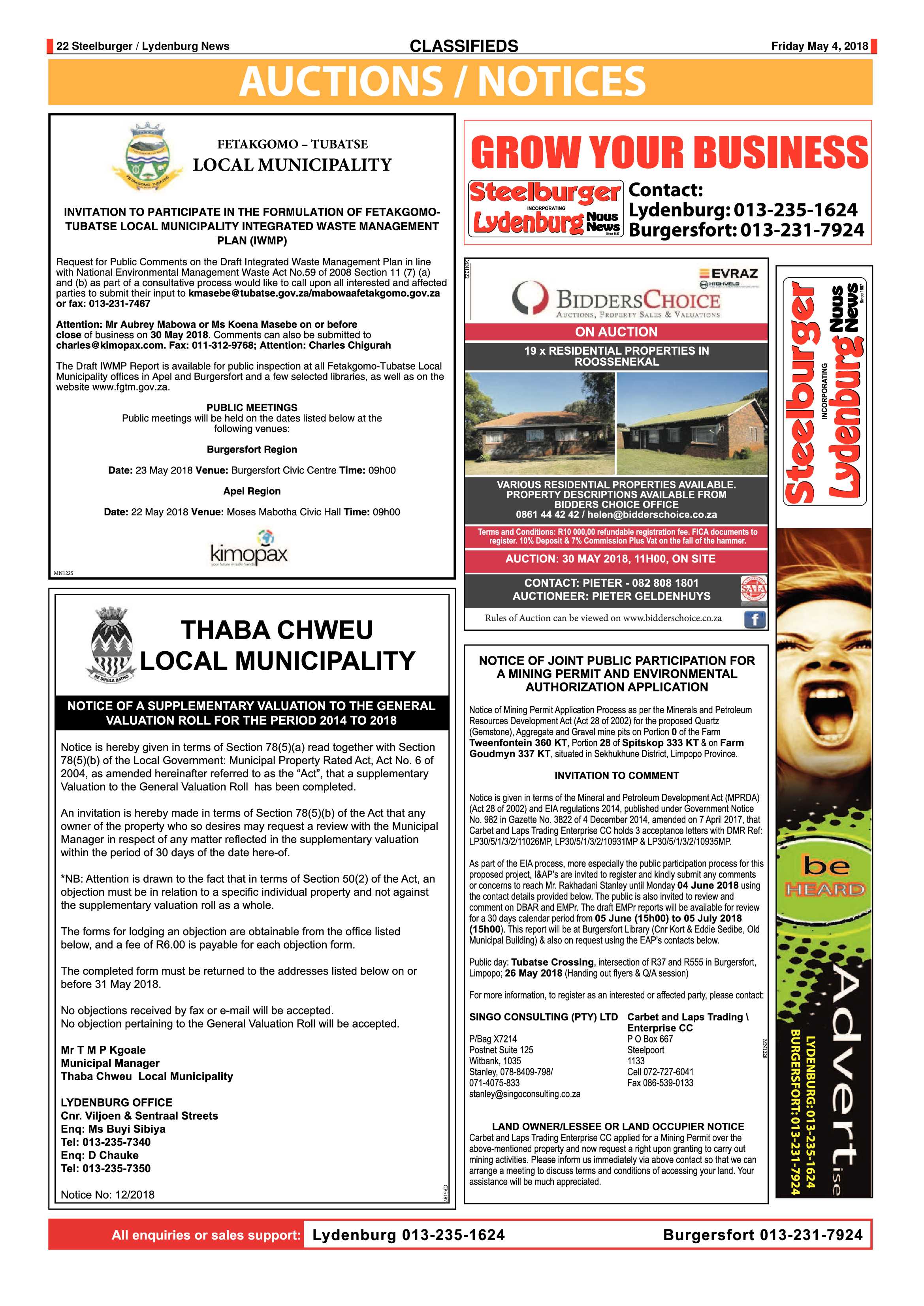 Steelburger News 4 May 2018 page 22