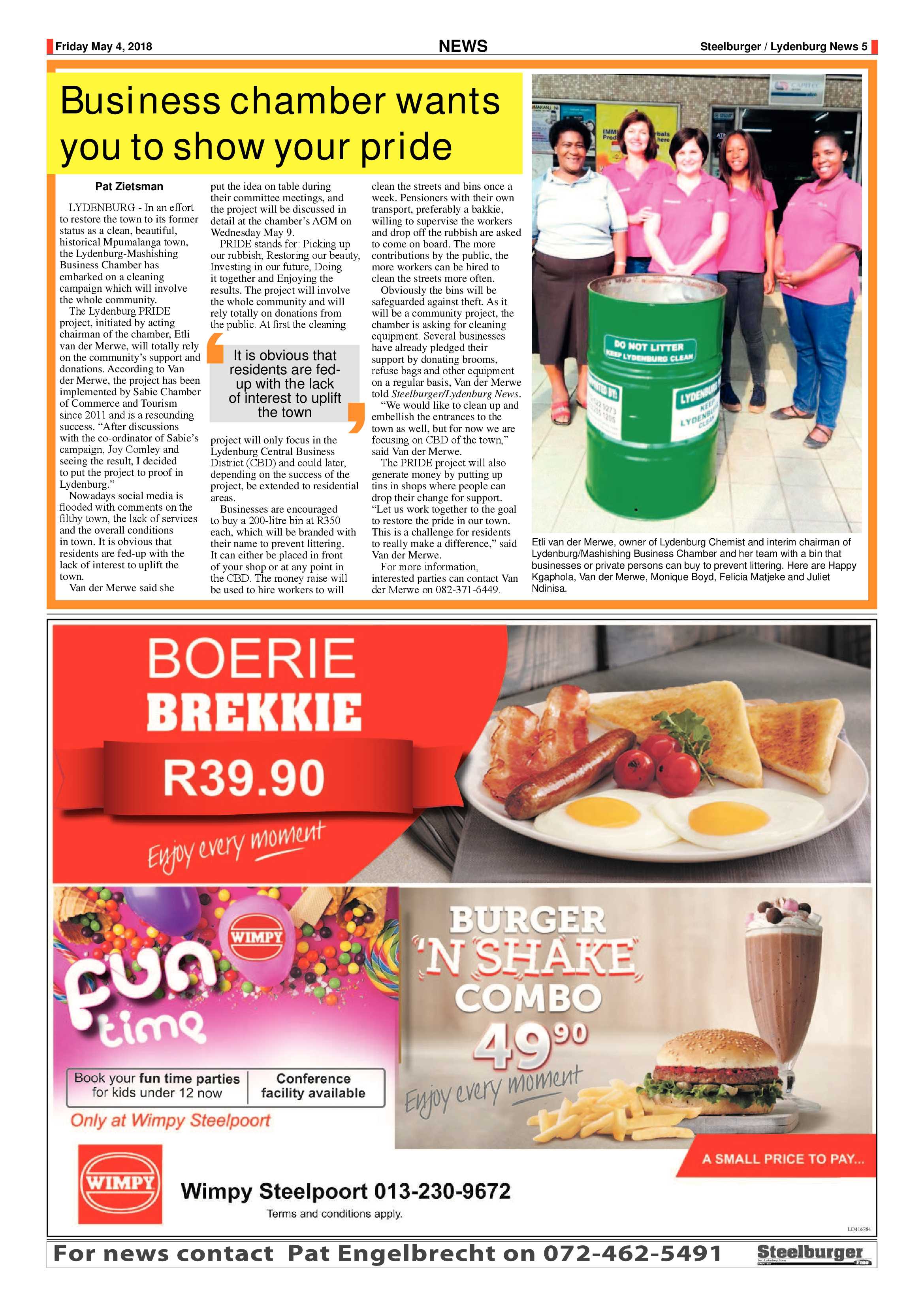 Steelburger News 4 May 2018 page 5
