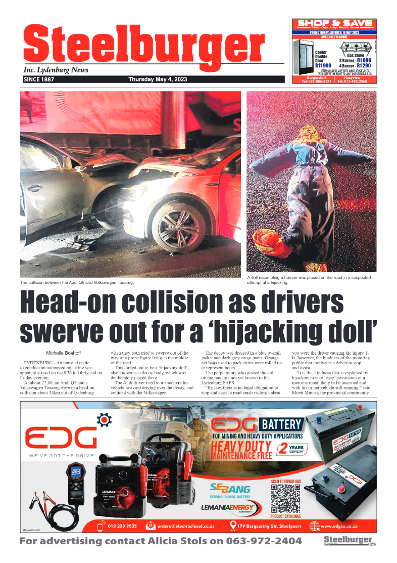 Steelburger News 4 May 2023 page 1