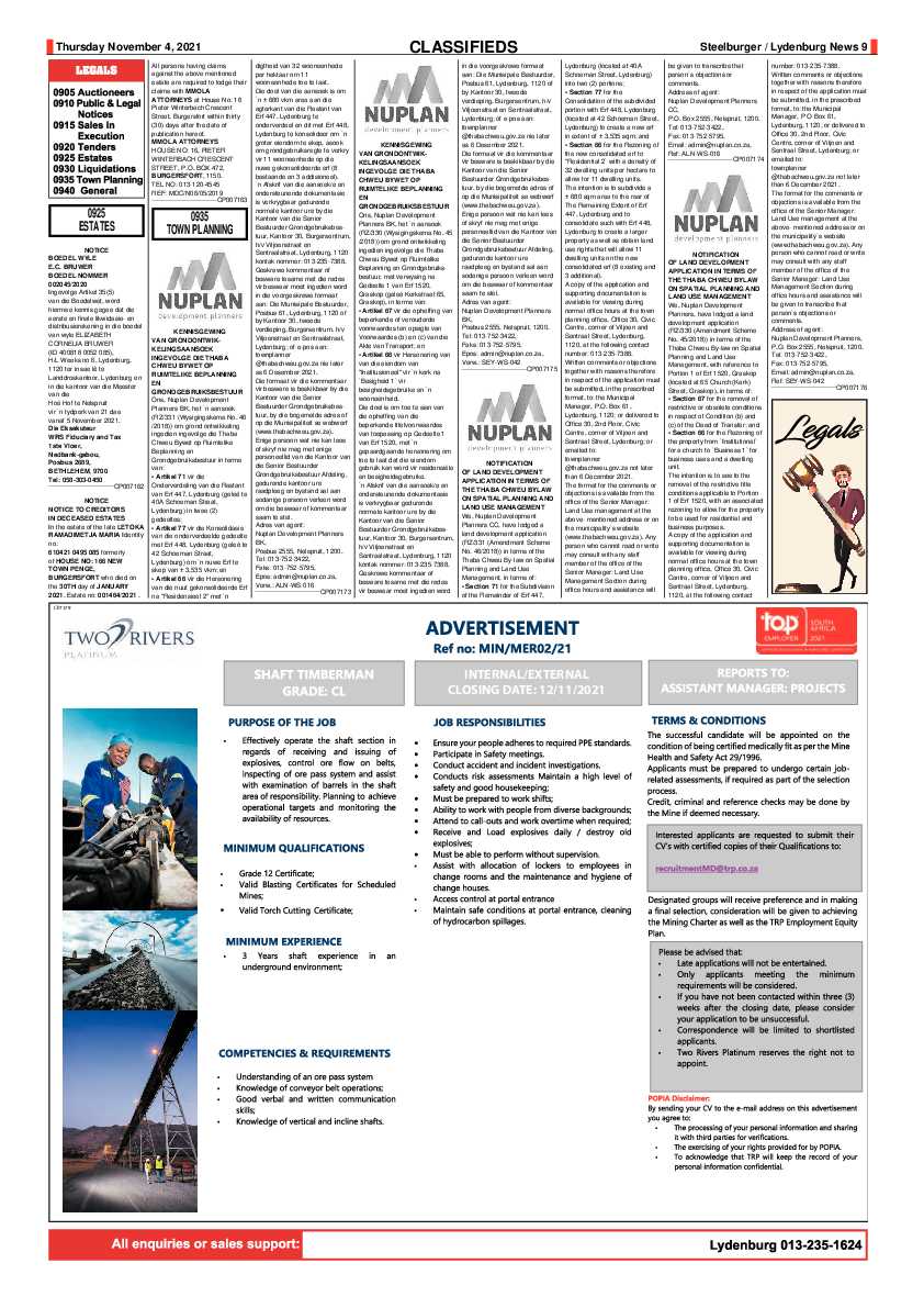 Steelburger News 4 November 2021 page 9