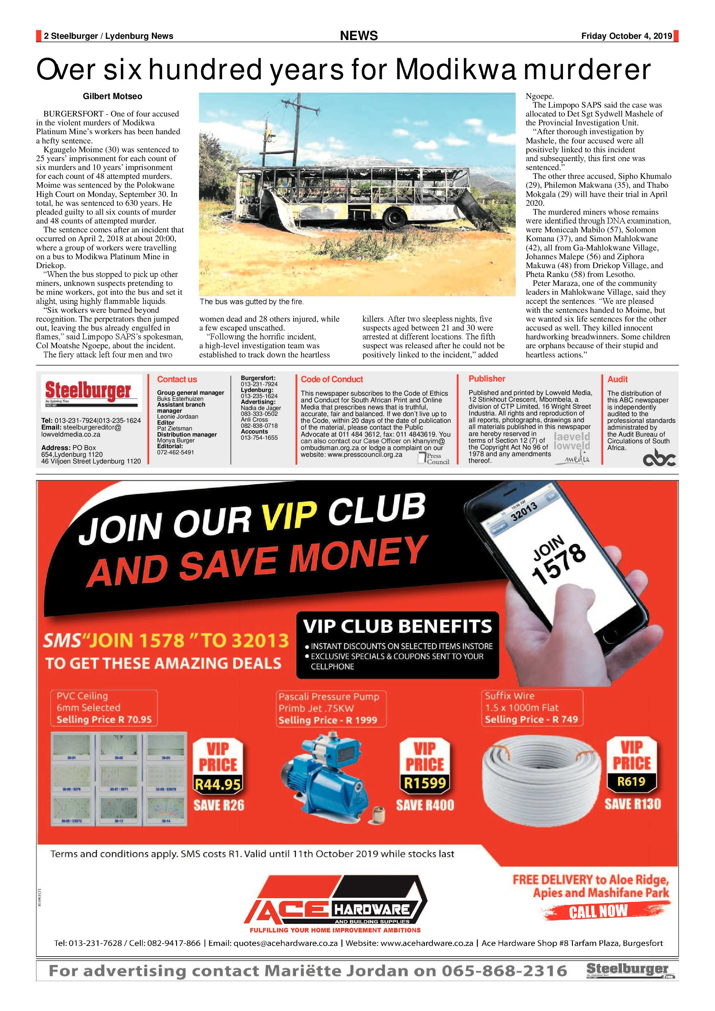 Steelburger News 4 October 2019 page 2