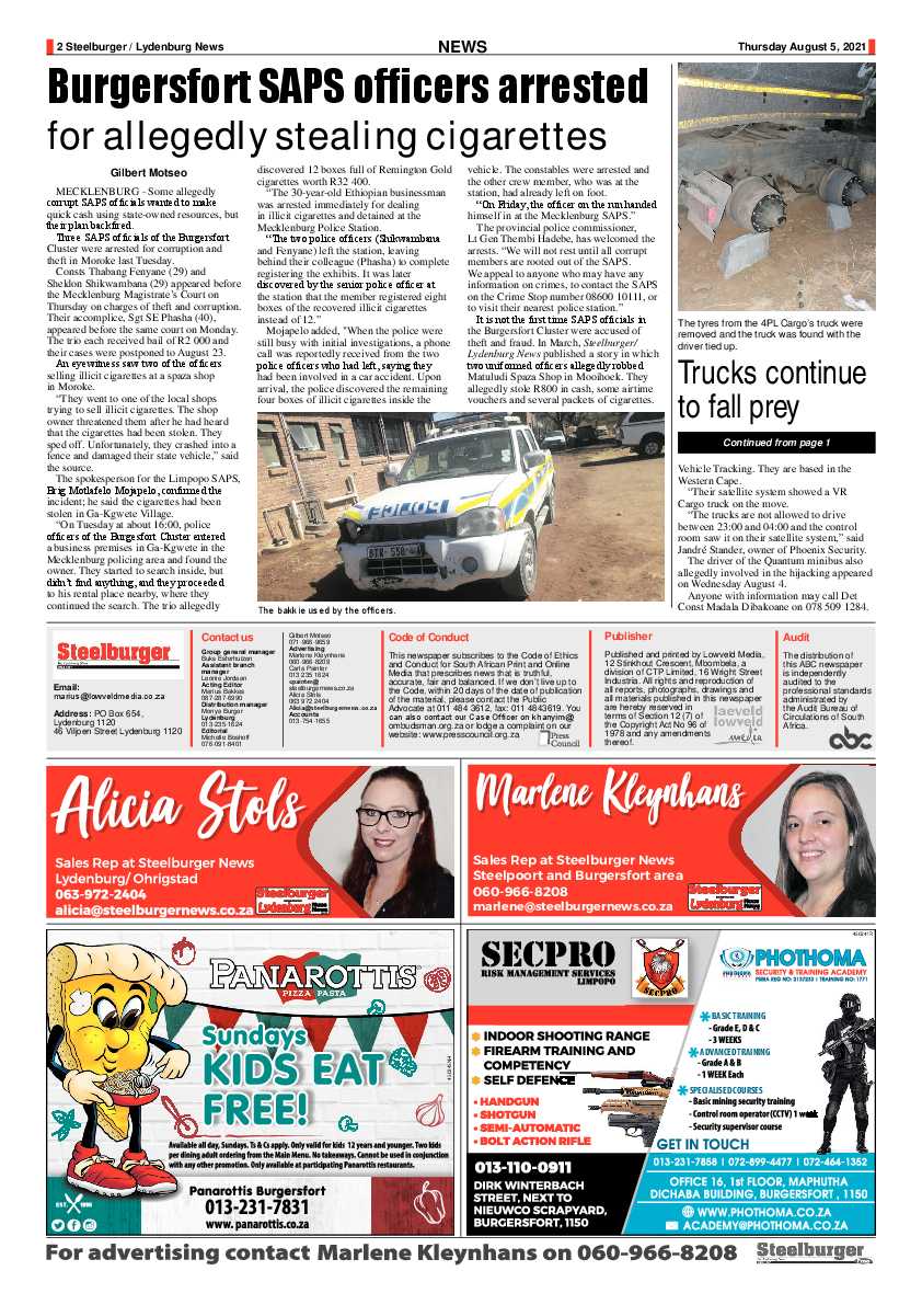 Steelburger News 5 August 2021 page 2