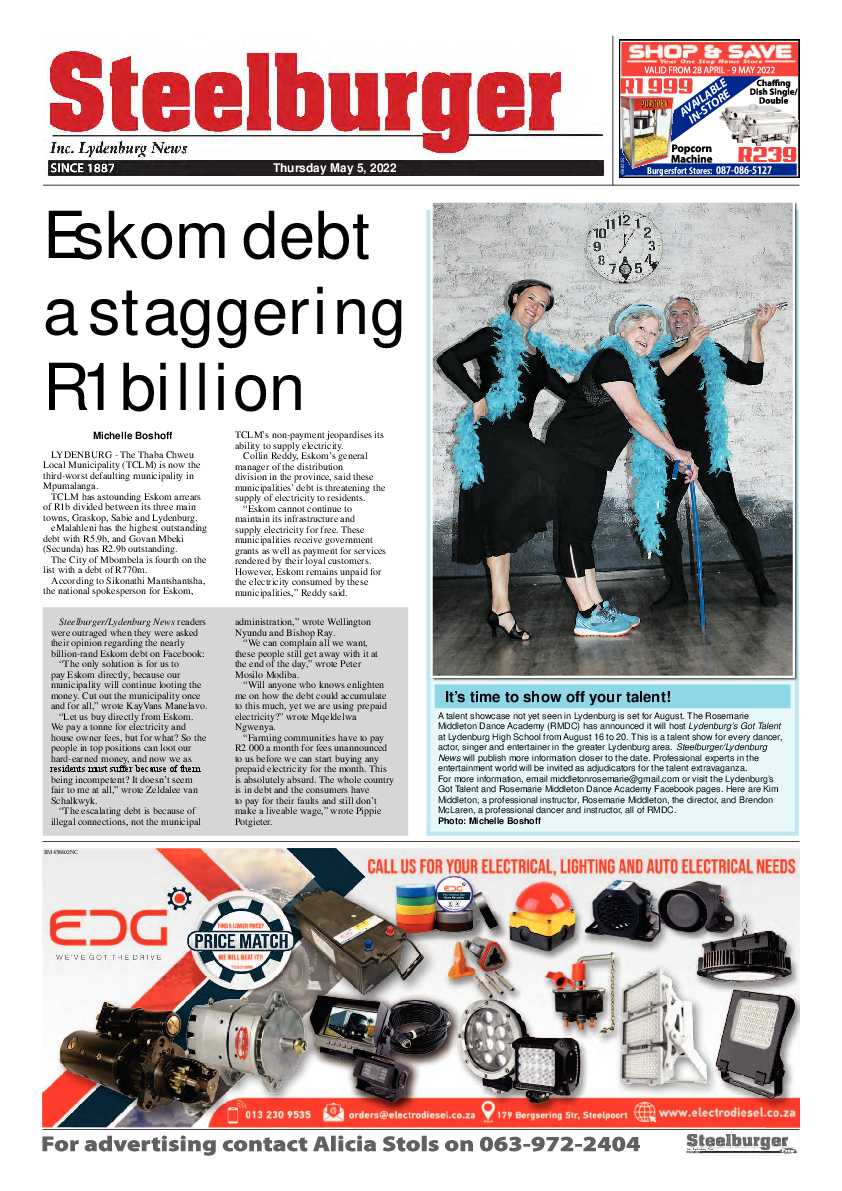 Steelburger News 5 May 2022 page 1