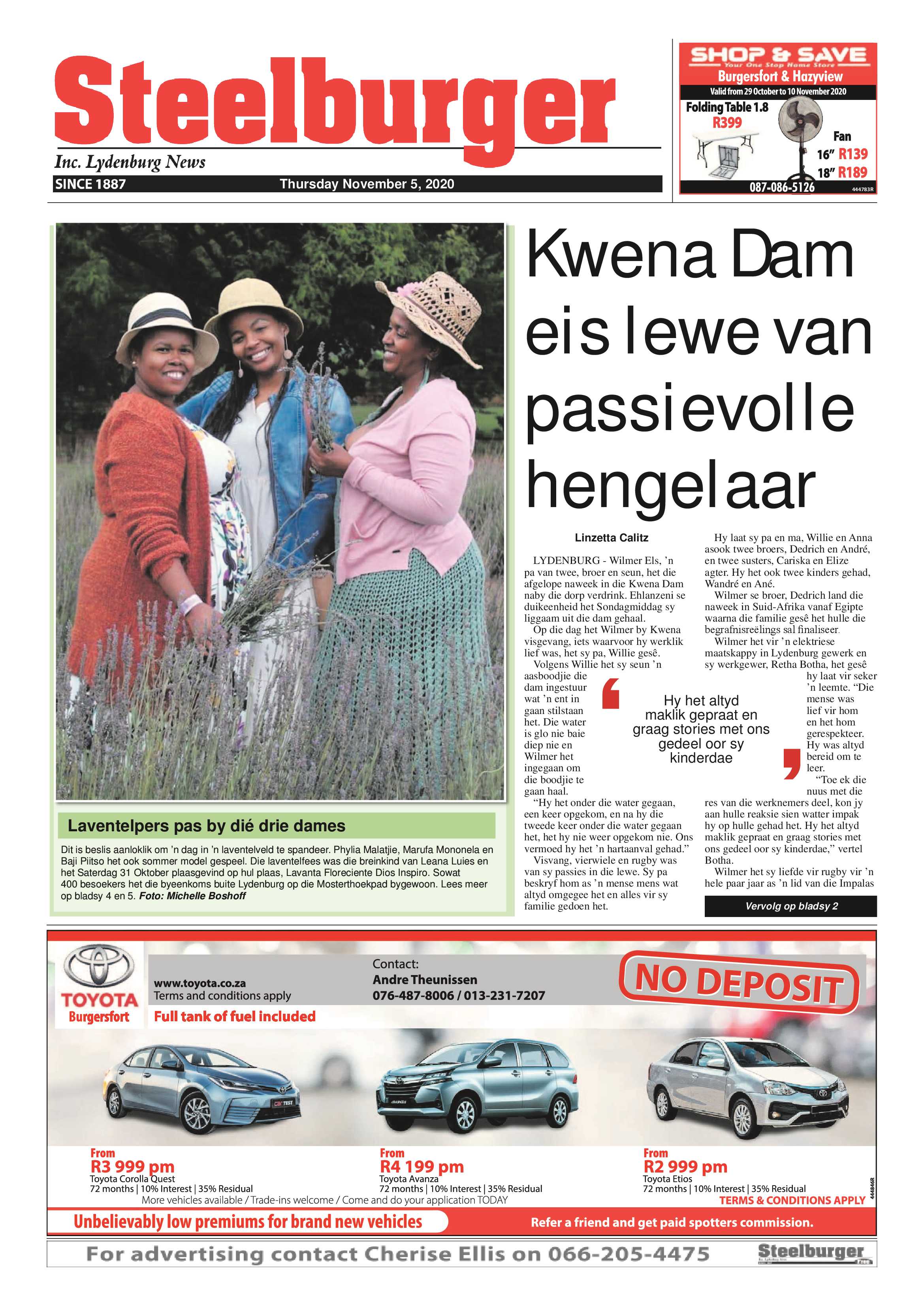 Steelburger News 5 November 2020 page 1